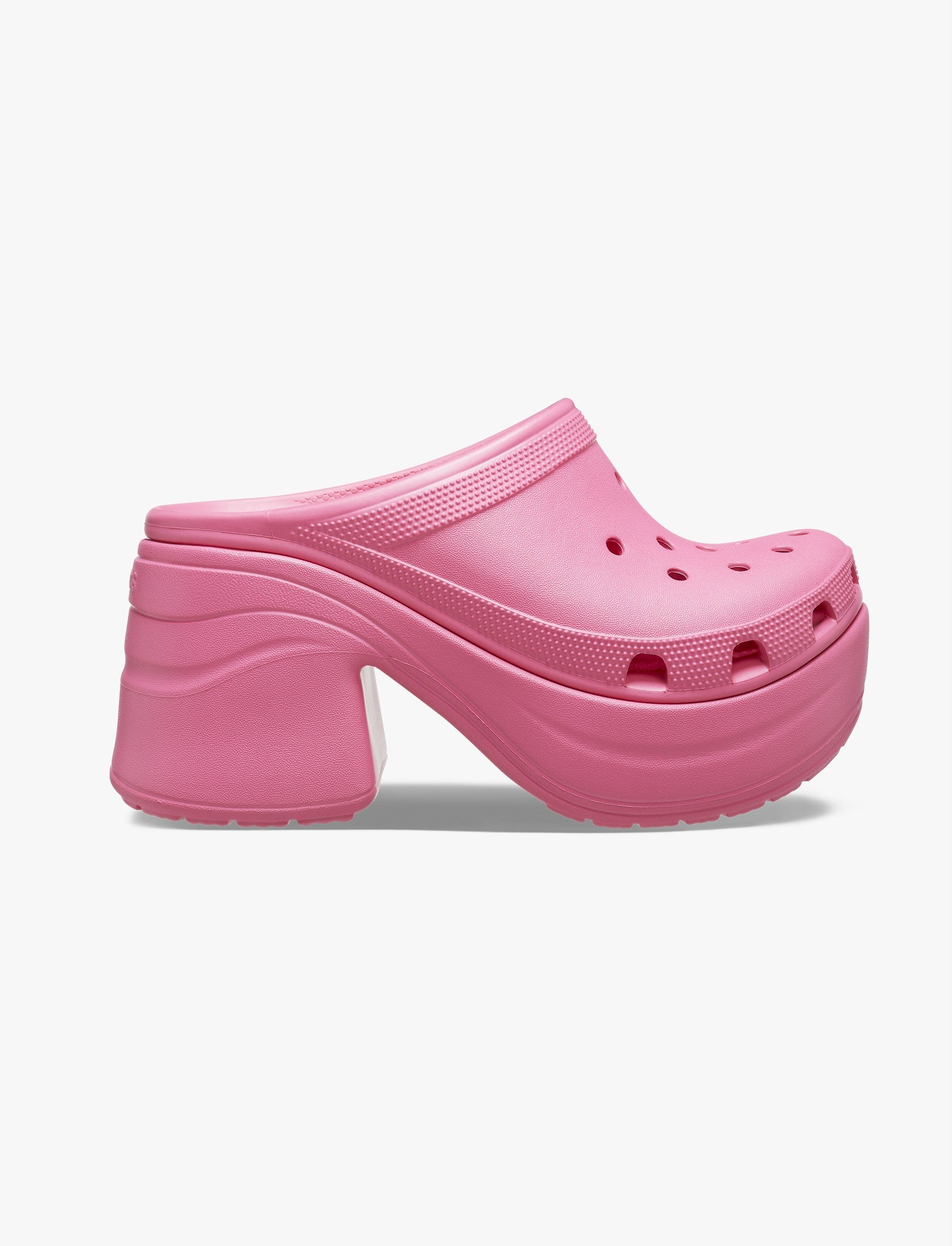 Crocs Siren Clog - כפכפי קלוג קרוקס עם עקב פלטפורמה גבוה לנשים בצבע ורוד