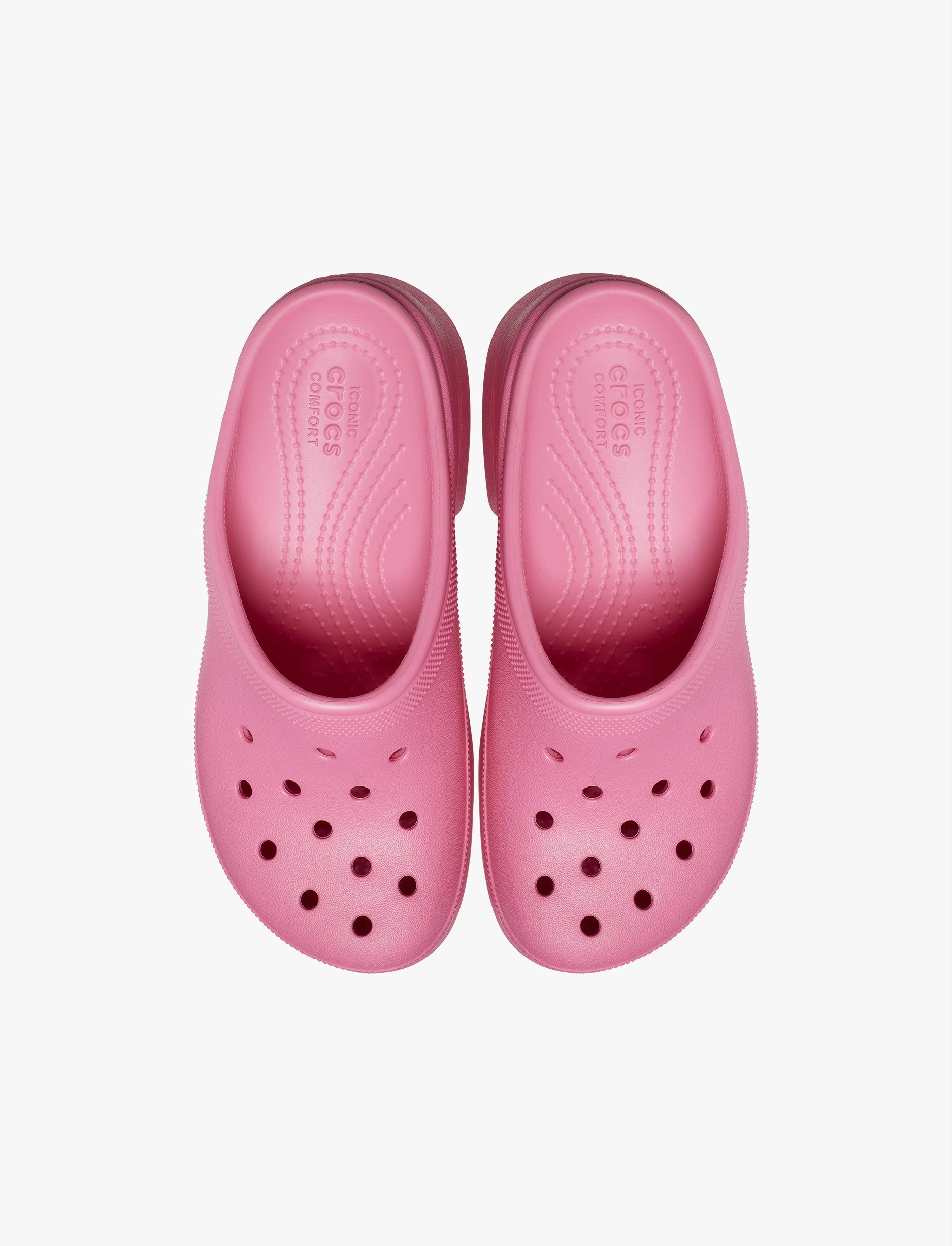 Crocs Siren Clog - כפכפי קלוג קרוקס עם עקב פלטפורמה גבוה לנשים בצבע ורוד