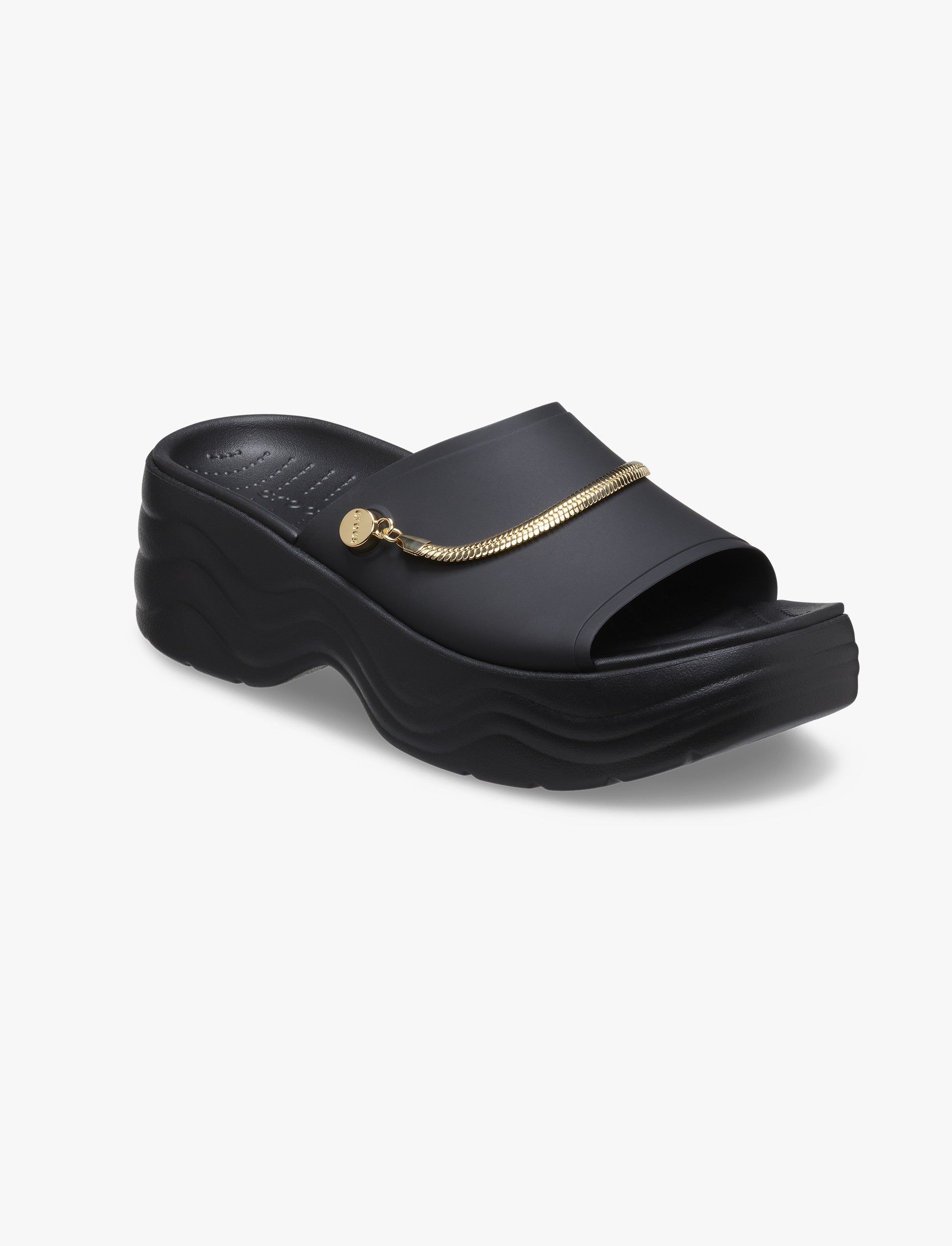 Crocs Skyline Shimmer Slide - כפכפי סלייד פלטפורמה קרוקס לנשים