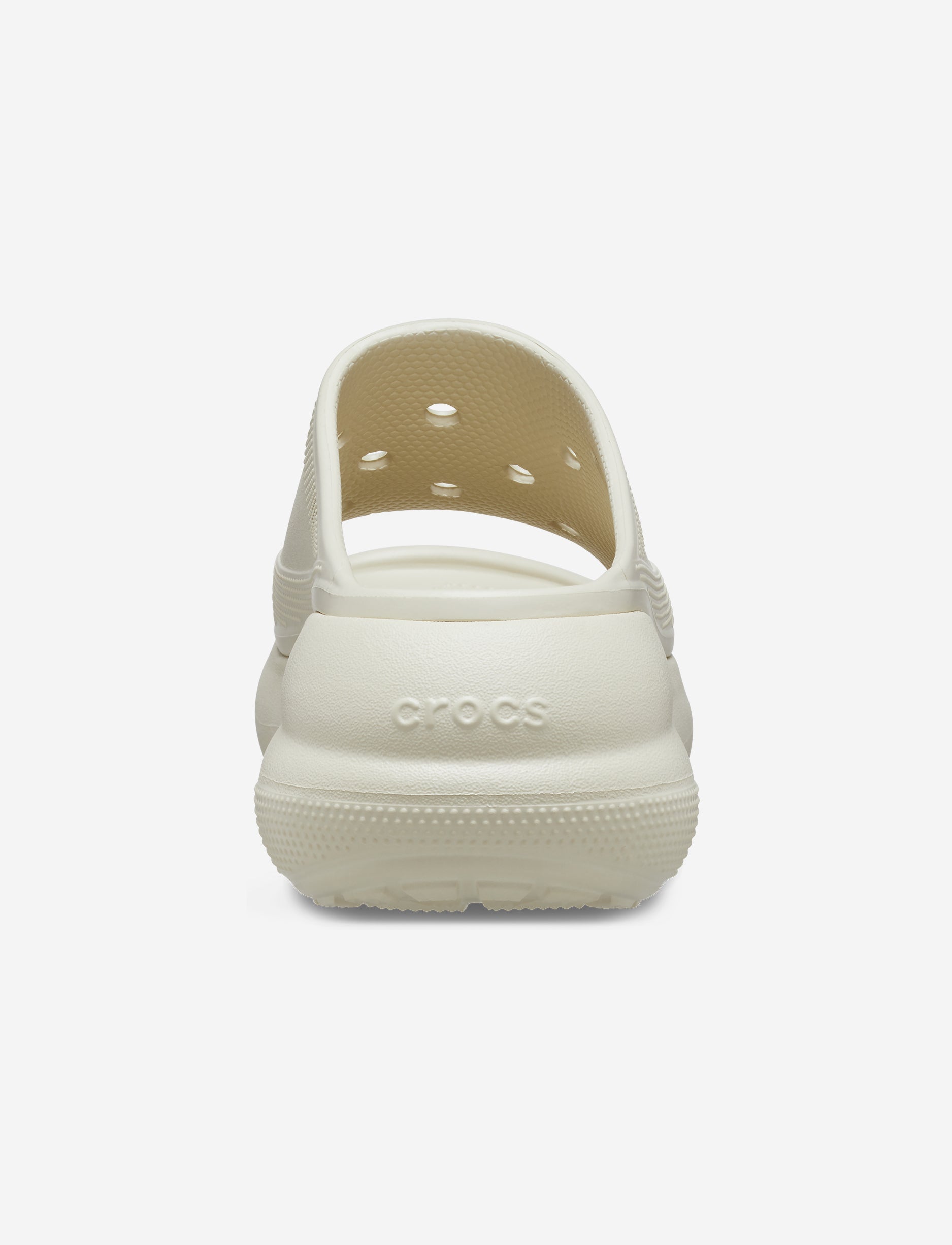 Crocs Crush Slide - כפכפי סלייד קרוקס קראש לנשים בצבע לבן קרם