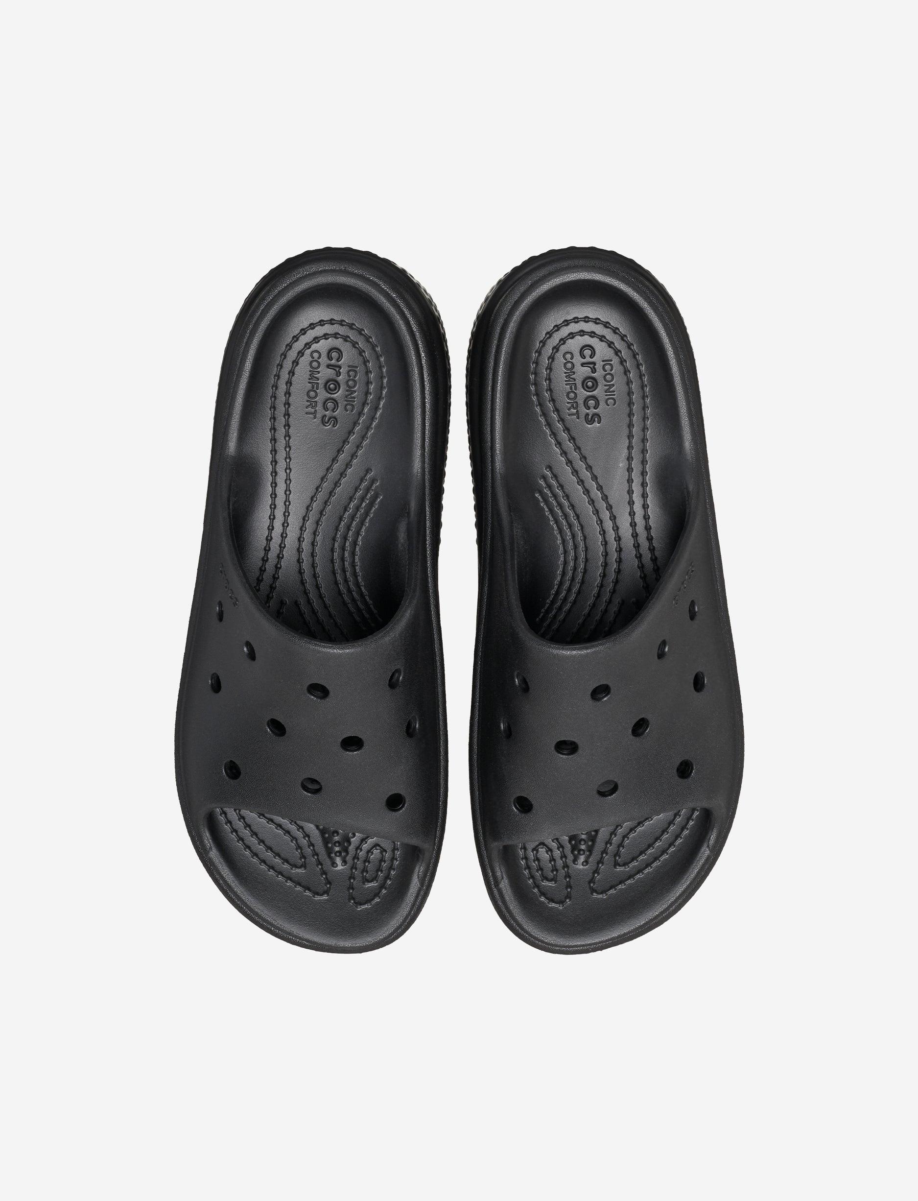 Crocs Stomp Slide - כפכפי פלטפורמה סטומפ סלייד קרוקס לנשים בצבע שחור
