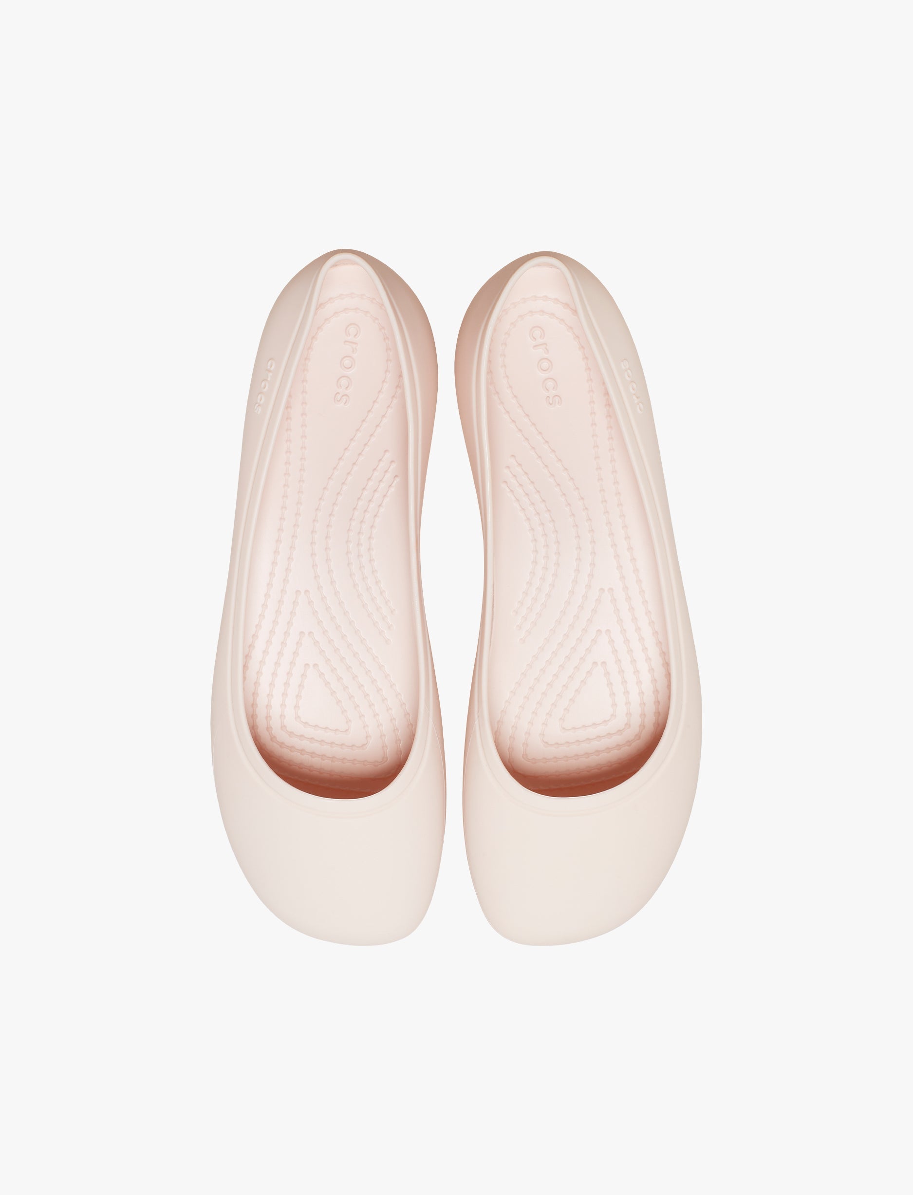Crocs Brooklyn Flat - נעלי קרוקס שטוחות לנשים בצבע בז' קוורץ