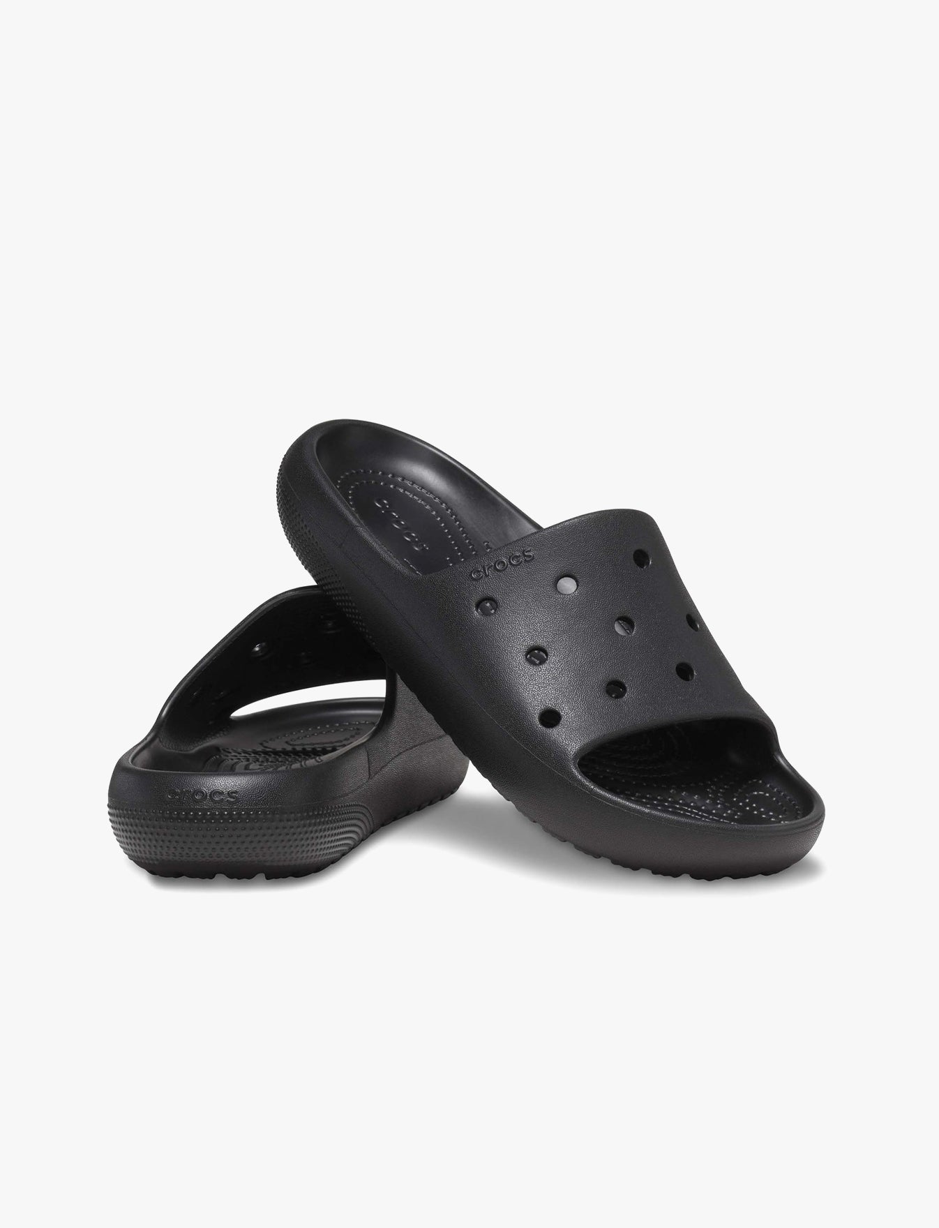 Crocs Classic Slide v2 - כפכפי סלייד קרוקס בצבע שחור