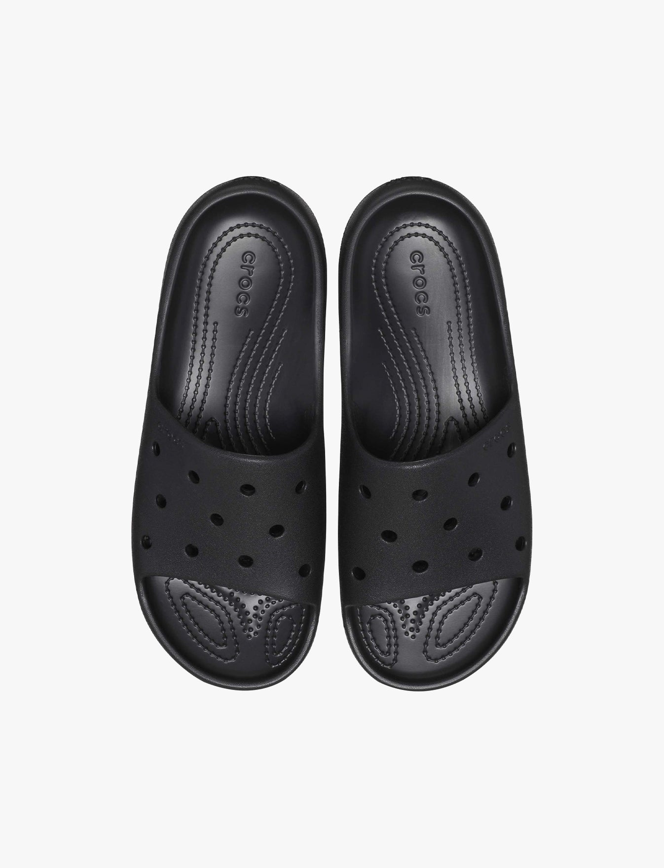 Crocs Classic Slide v2 - כפכפי סלייד קרוקס בצבע שחור