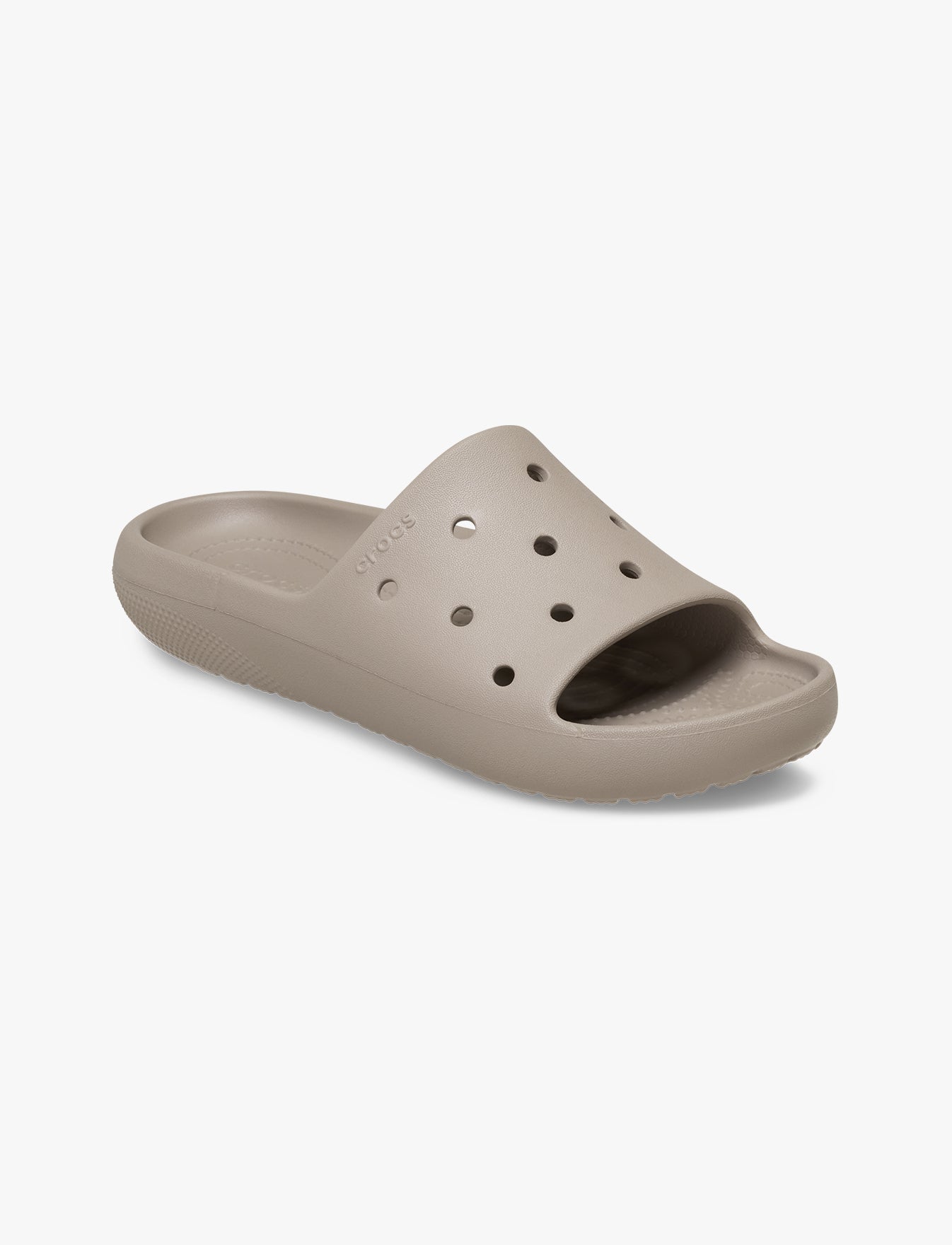 Crocs Classic Slide v2 - כפכפי סלייד קרוקס בצבע טאופ