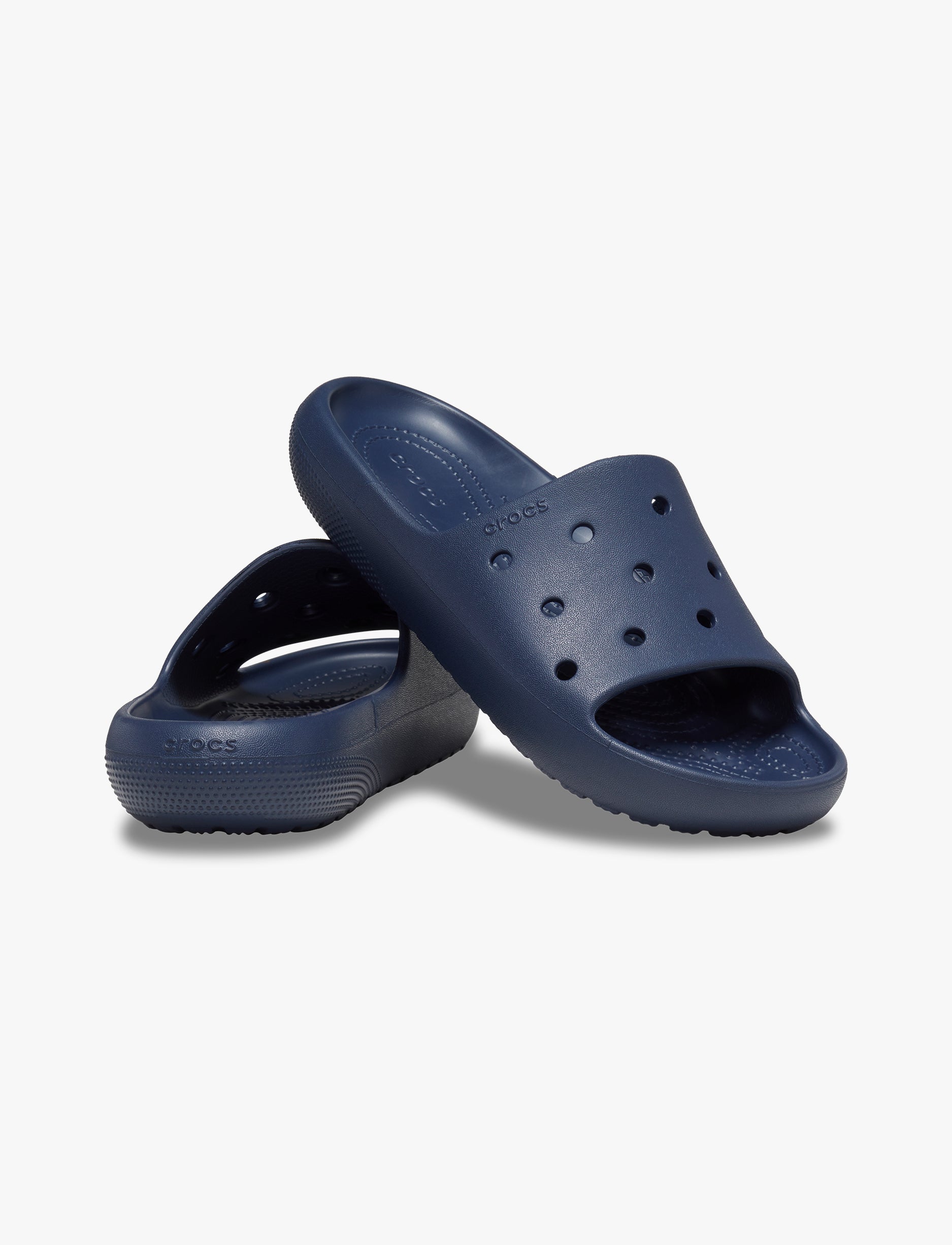 Crocs Classic Slide v2 - כפכפי סלייד קרוקס בצבע נייבי
