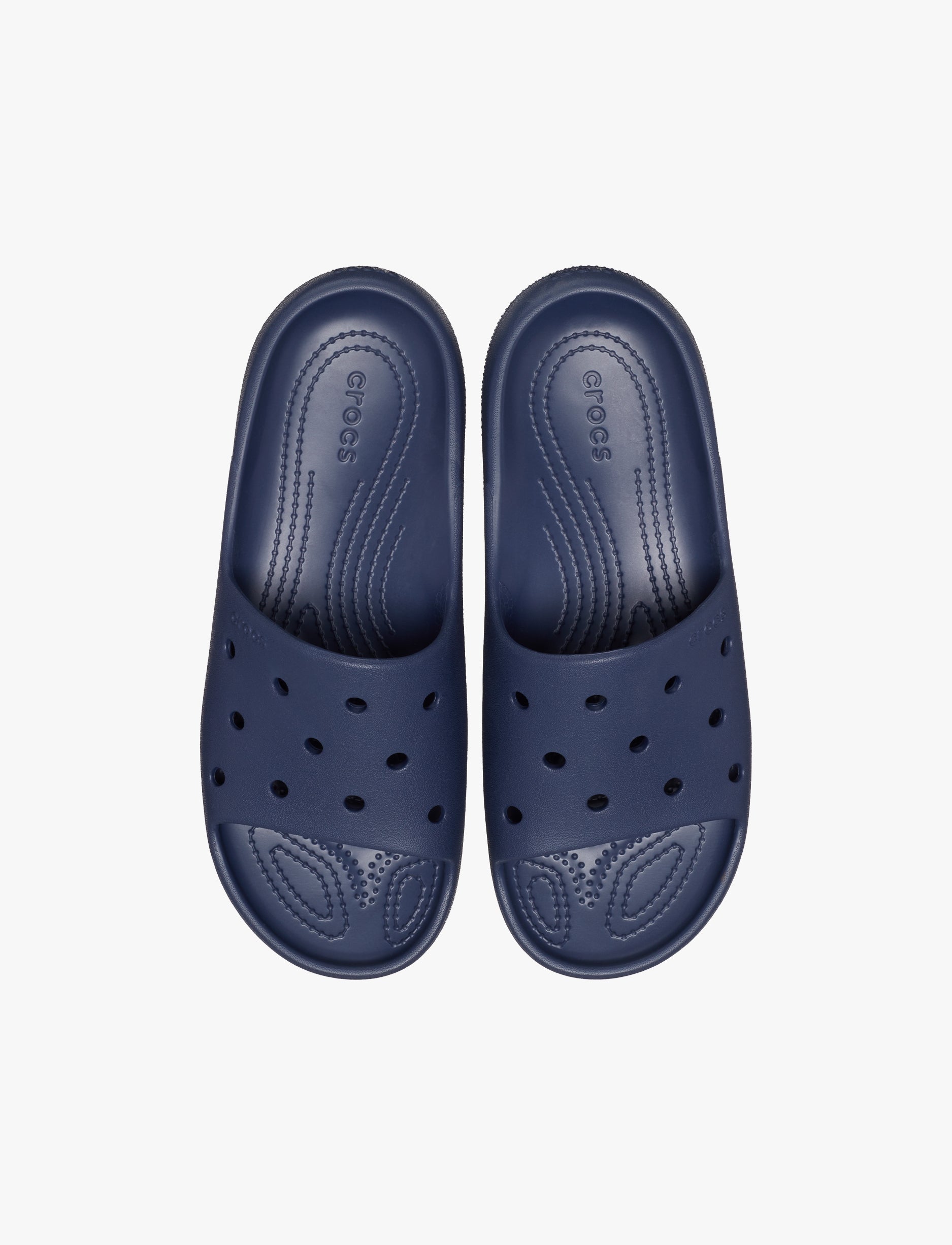 Crocs Classic Slide v2 - כפכפי סלייד קרוקס בצבע נייבי