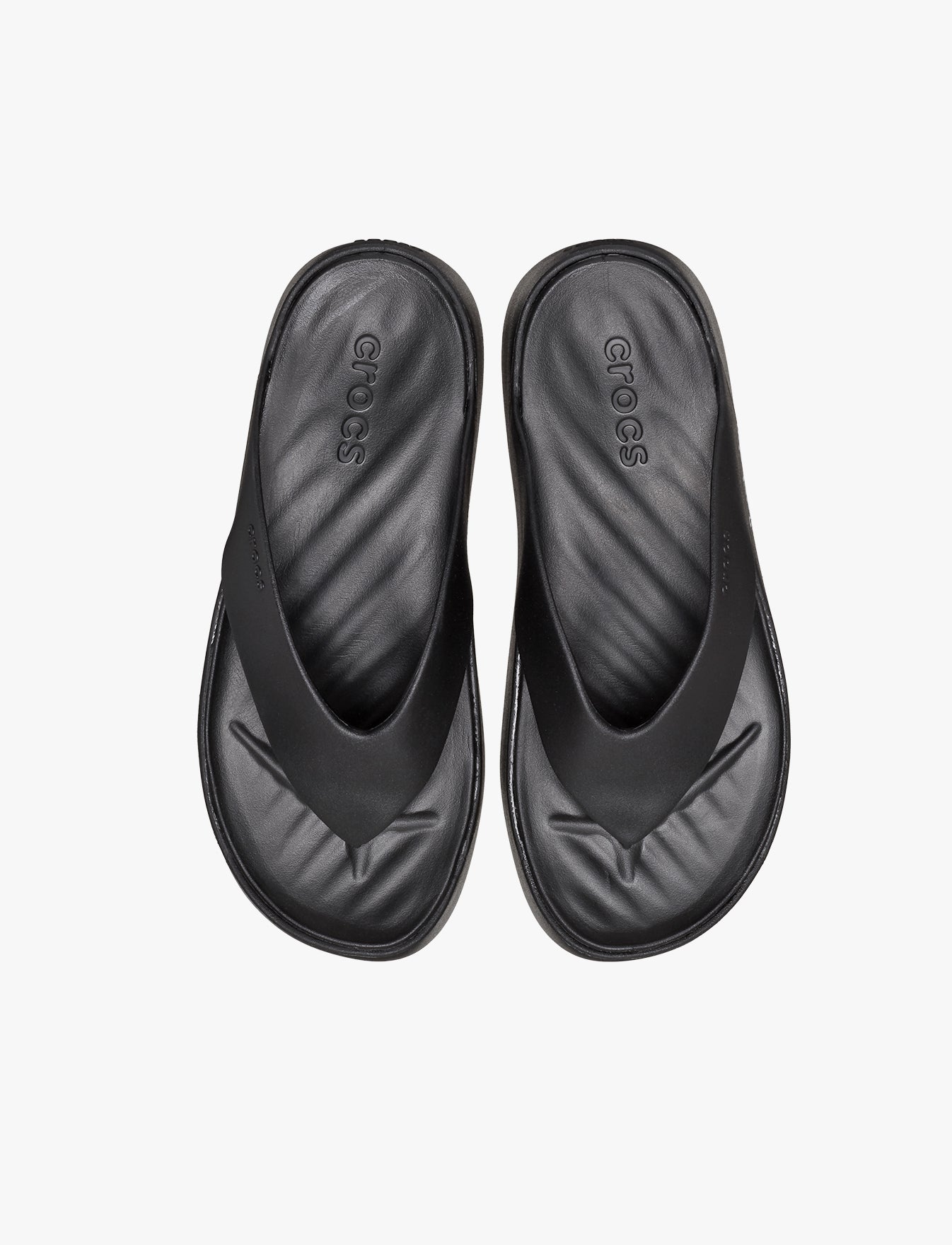 Crocs Getaway Platform Flip - כפכפי אצבע פלטפורמה קרוקס לנשים בצבע שחור