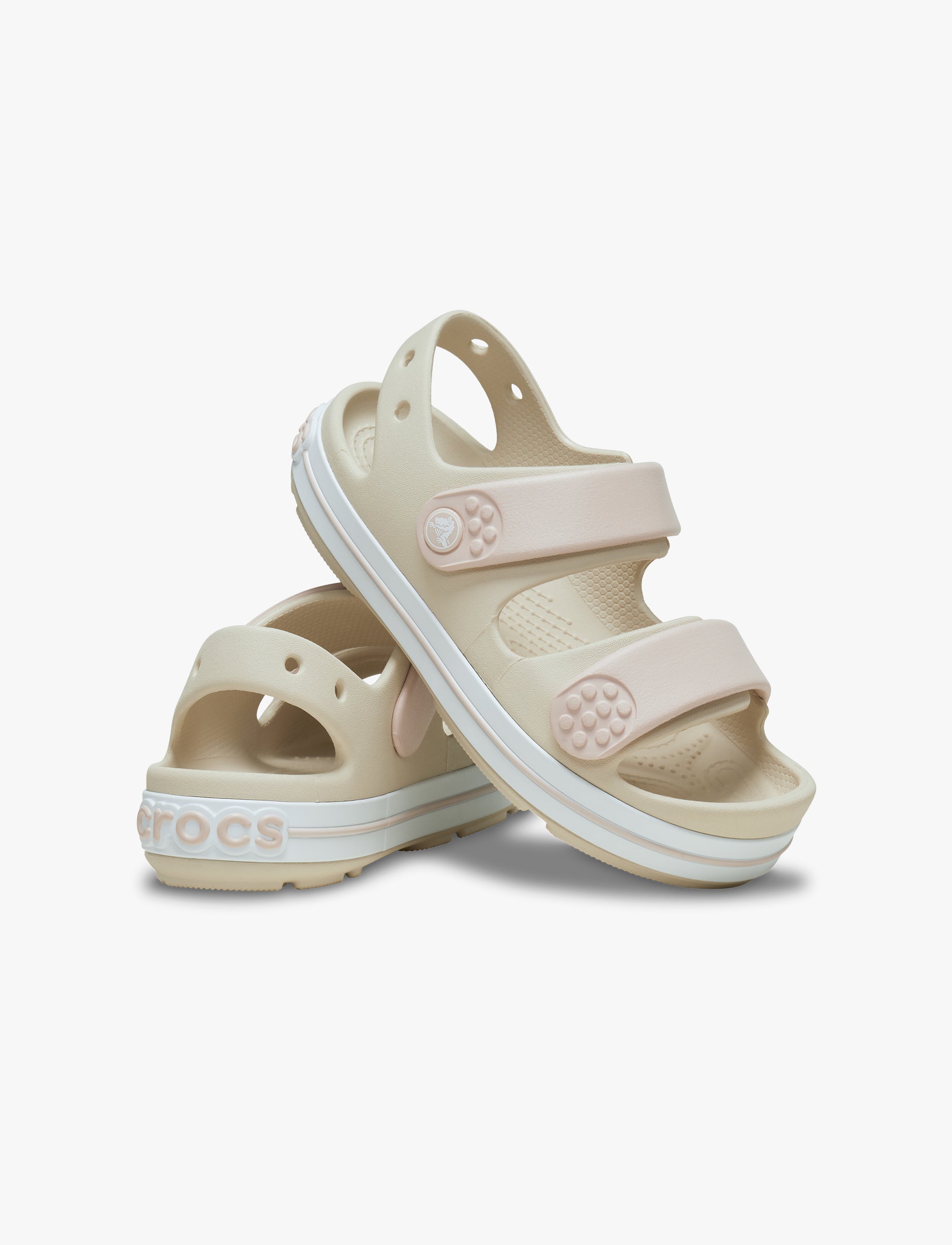 Crocs Crocband Cruiser Sandal T - סנדלי קרוקבנד לילדים בצבע אבן חול מידות קטנות