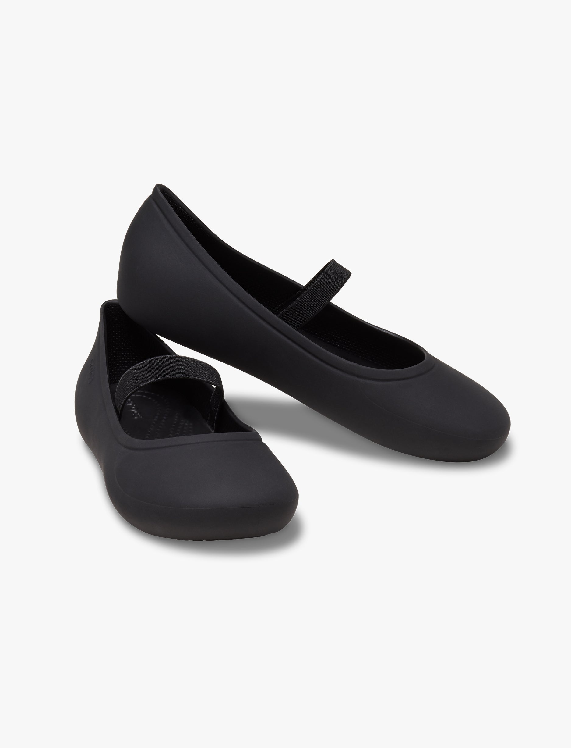 Crocs Brooklyn Flat T - נעלי בובה שטוחות קרוקס ברוקלין לבנות בצבע שחור