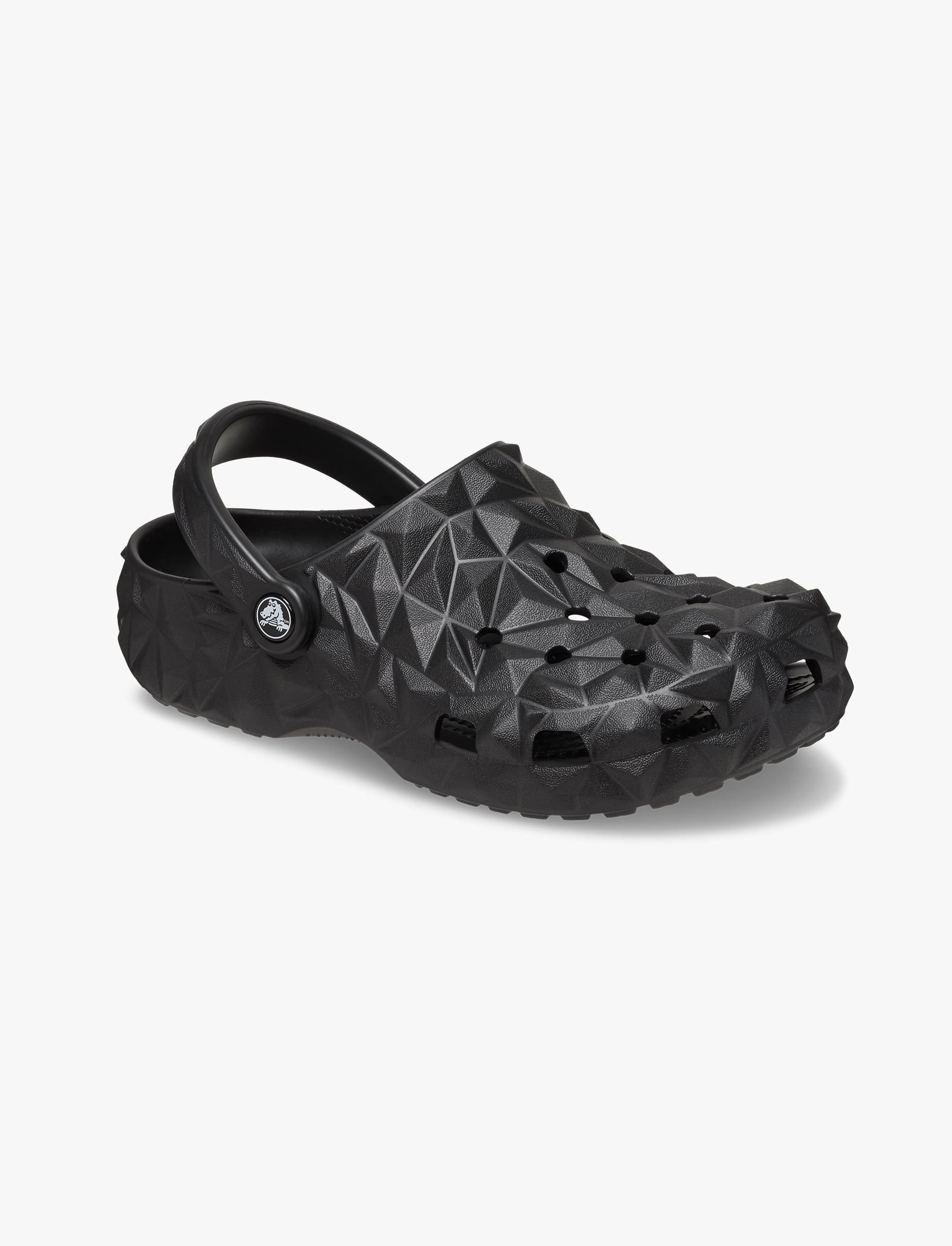 Crocs Classic Geometric Clog - כפכפי קלוג קרוקס בעיצוב צורות גיאומטריות בצבע שחור