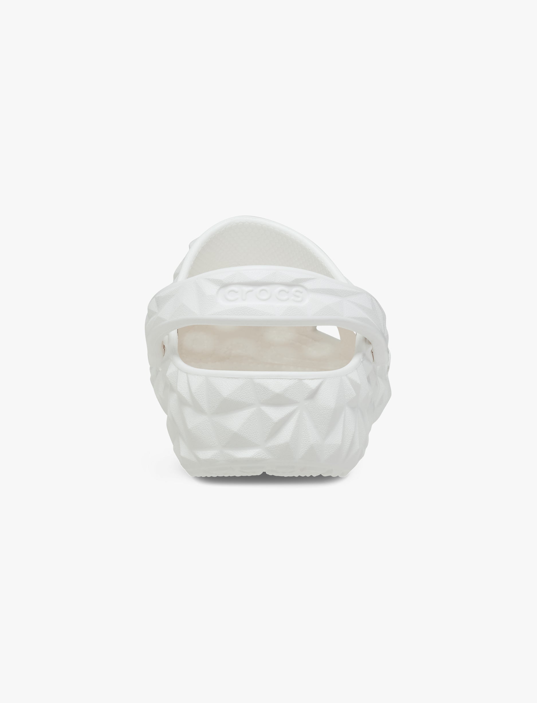 Crocs Classic Geometric Clog - כפכפי קלוג קרוקס בעיצוב צורות גיאומטריות בצבע לבן
