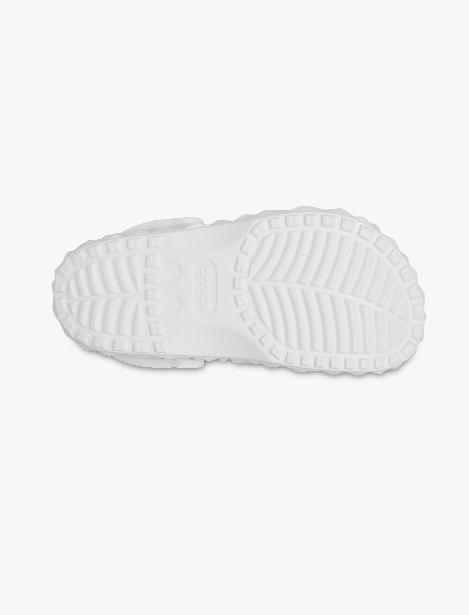 Crocs Classic Geometric Clog - כפכפי קלוג קרוקס בעיצוב צורות גיאומטריות בצבע לבן