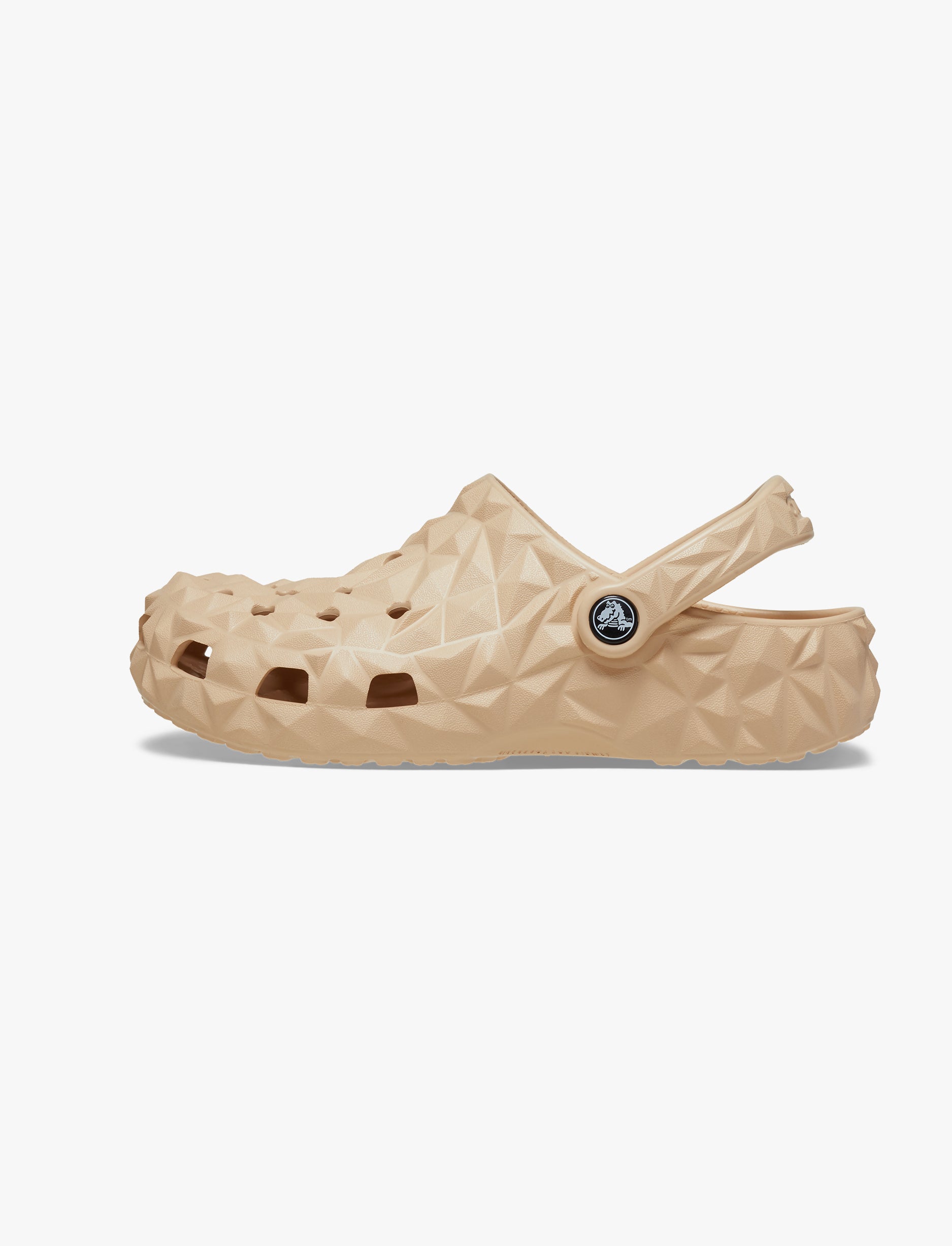 Crocs Classic Geometric Clog - כפכפי קלוג קרוקס בעיצוב צורות גיאומטריות בצבע קרם