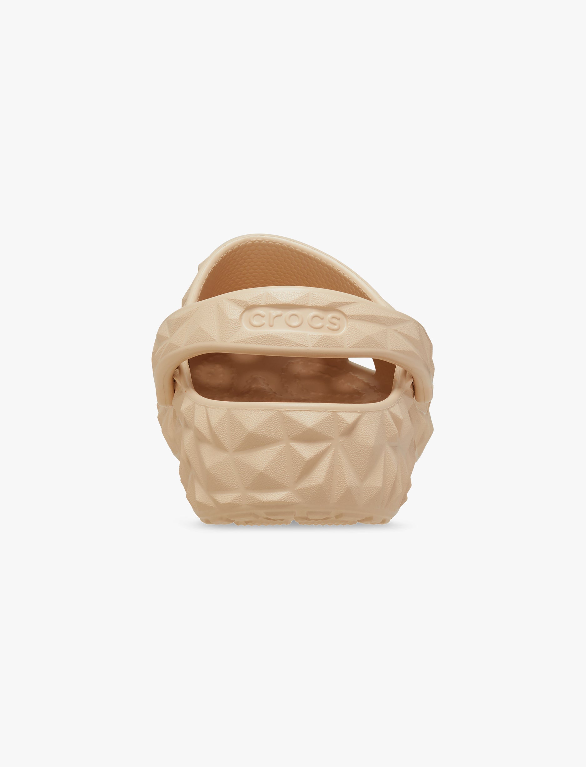 Crocs Classic Geometric Clog - כפכפי קלוג קרוקס בעיצוב צורות גיאומטריות בצבע קרם