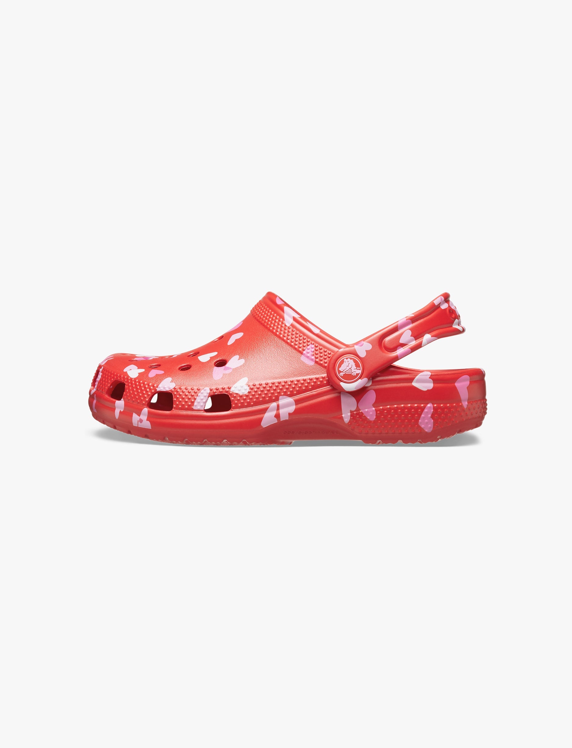 Crocs Classic VDay Clog T - כפכפי קרוקס לילדות בהדפס לבבות בצבע ורוד מידות קטנות