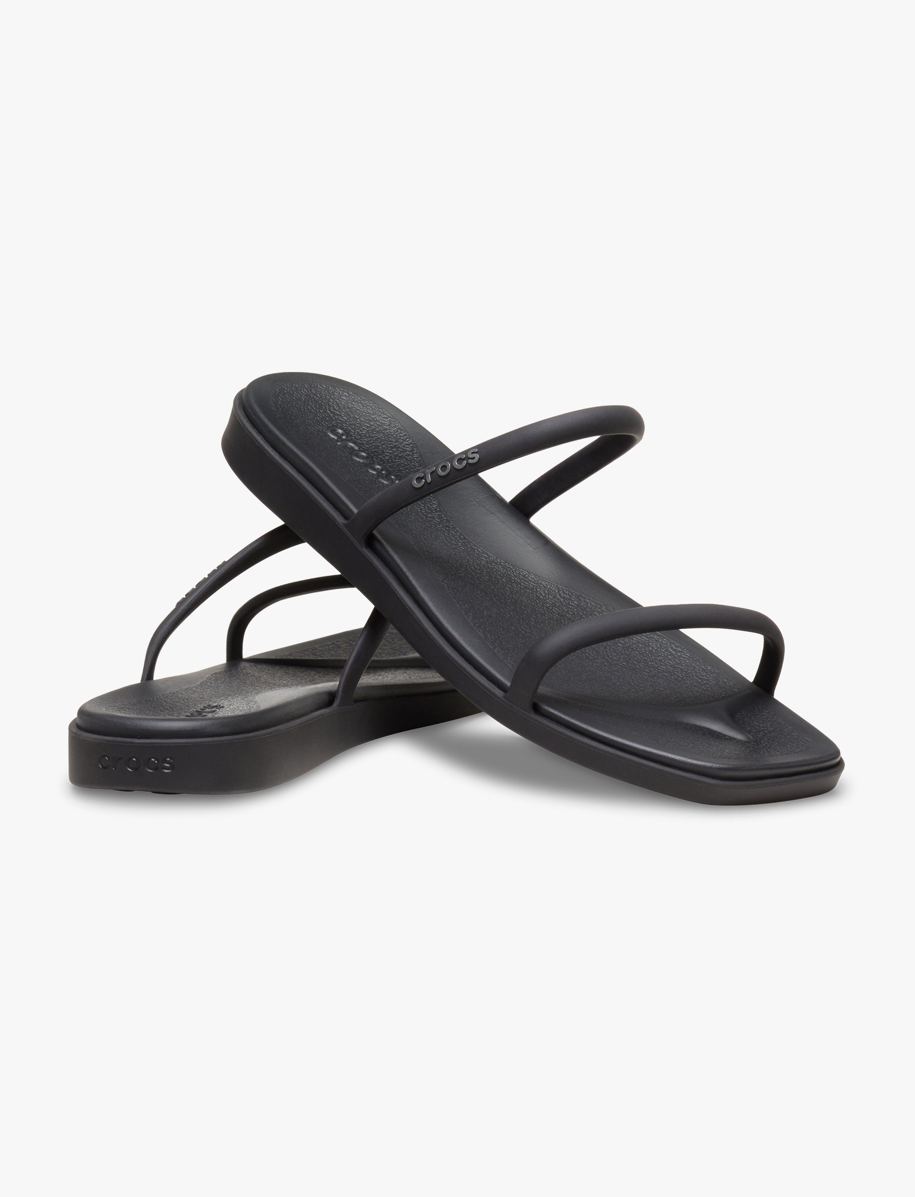 Crocs Miami Two Strap Sandal - כפכפי קרוקס מיאמי 2 רצועות לנשים בצבע שחור