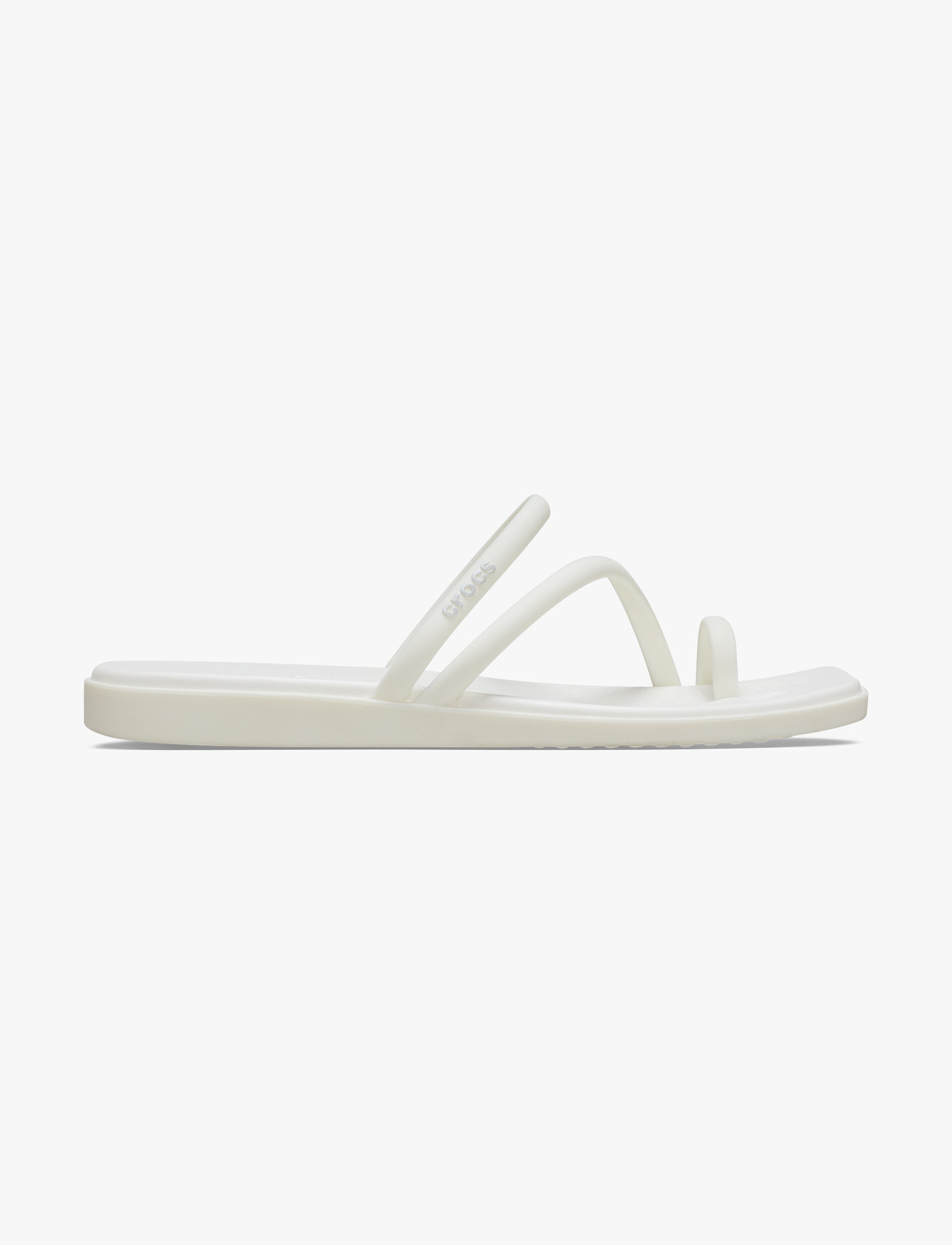 Crocs Miami Toe Loop Sandal - סנדלי קרוקס מיאמי לנשים בצבע לבן גיר