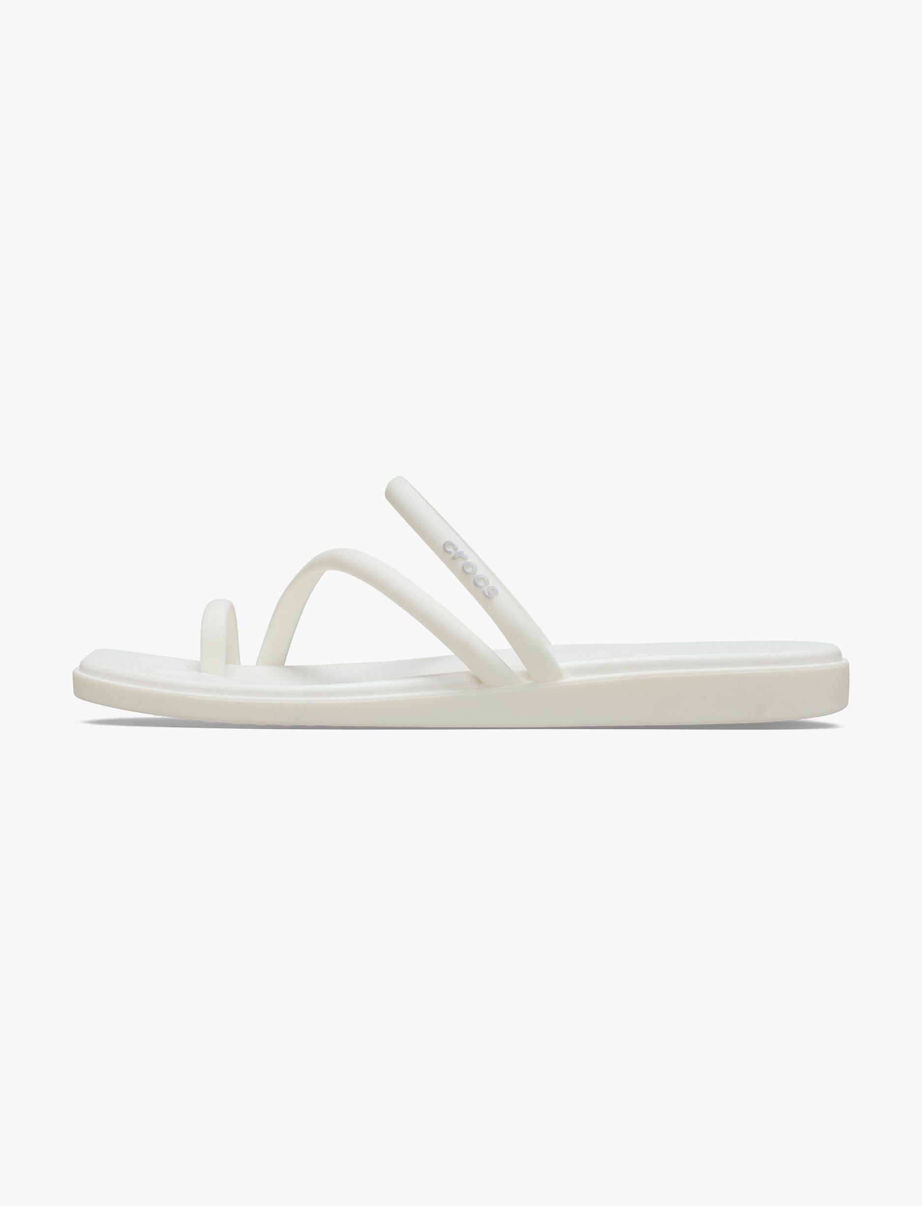 Crocs Miami Toe Loop Sandal - סנדלי קרוקס מיאמי לנשים בצבע לבן גיר