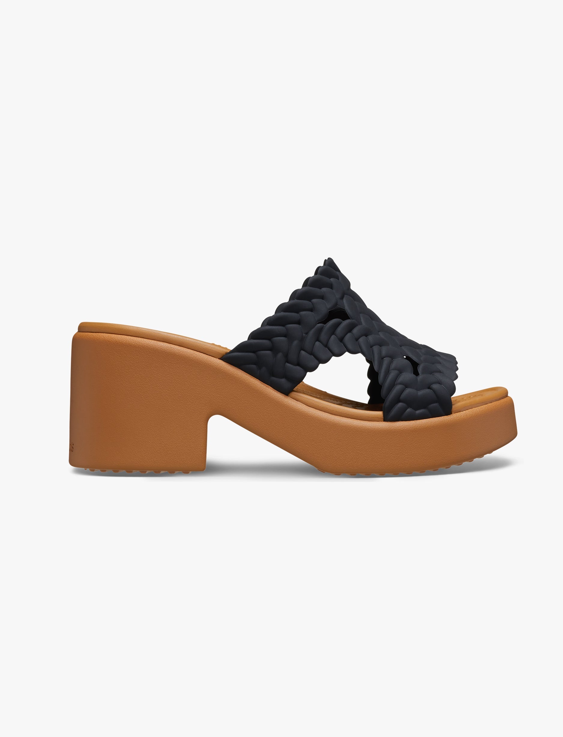 Crocs Brooklyn Woven Slide Heel - כפכפי עקב קרוקס ברוקלין לנשים בצבע שחור