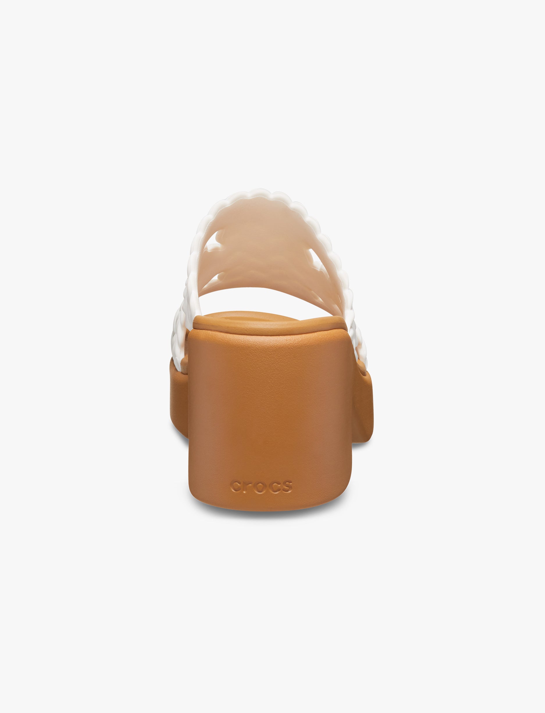 Crocs Brooklyn Woven Slide Heel - כפכפי עקב קרוקס ברוקלין לנשים בצבע לבן