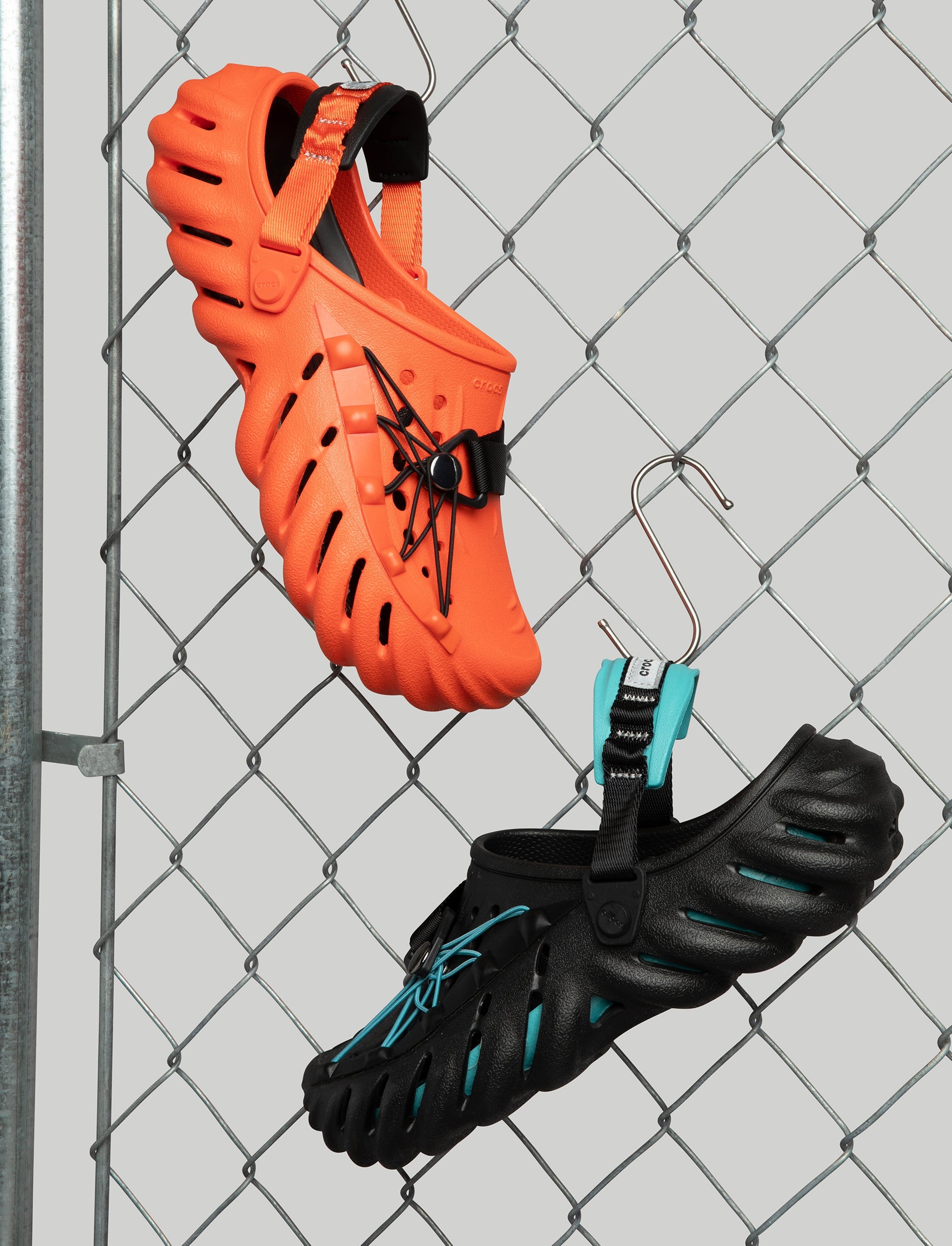 Crocs Echo Reflective Laces Clog - כפכפי קלוג אקו קרוקס בצבע אדום