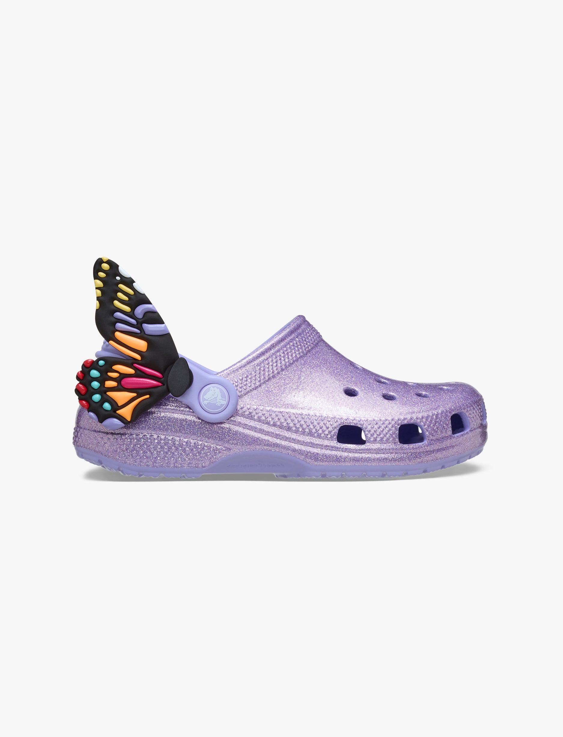 Crocs Classic I AM Butterfly Clog T - כפכפי קרוקס קלוג בעיטור פרפר בצבע סגול נצנצים