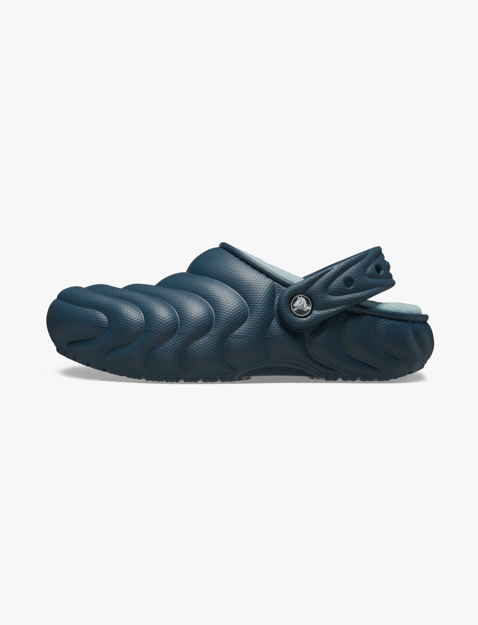 Crocs Classic Lined Overpuff Clog - כפכפים פרוותיים קרוקס בצבע כחול