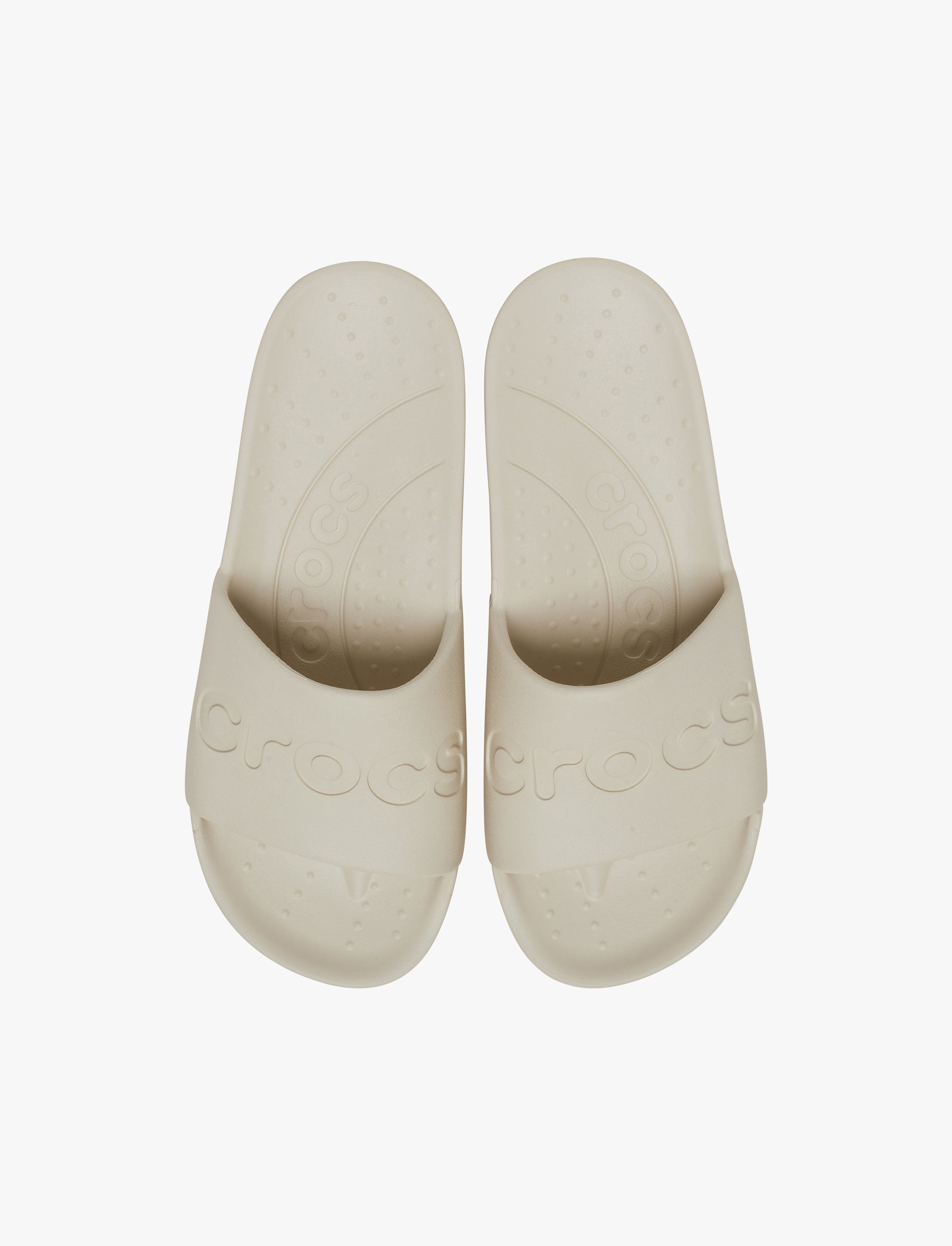Crocs Slide - כפכפי סלייד קרוקס בצבע קרם