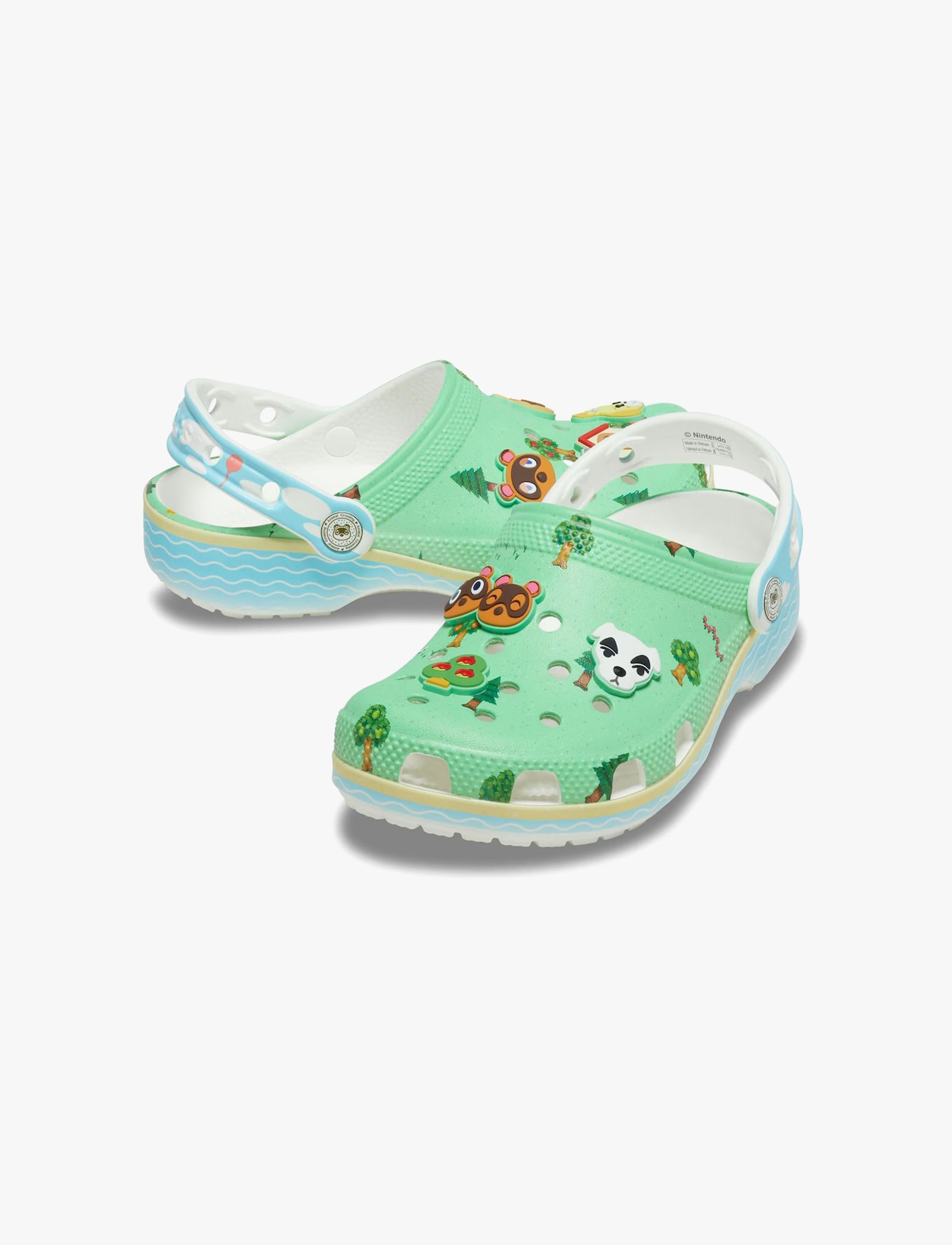 Crocs Animal Crossing Classic Clog K - כפכפי קרוקס קלוג חיות לילדים בצבע ירוק