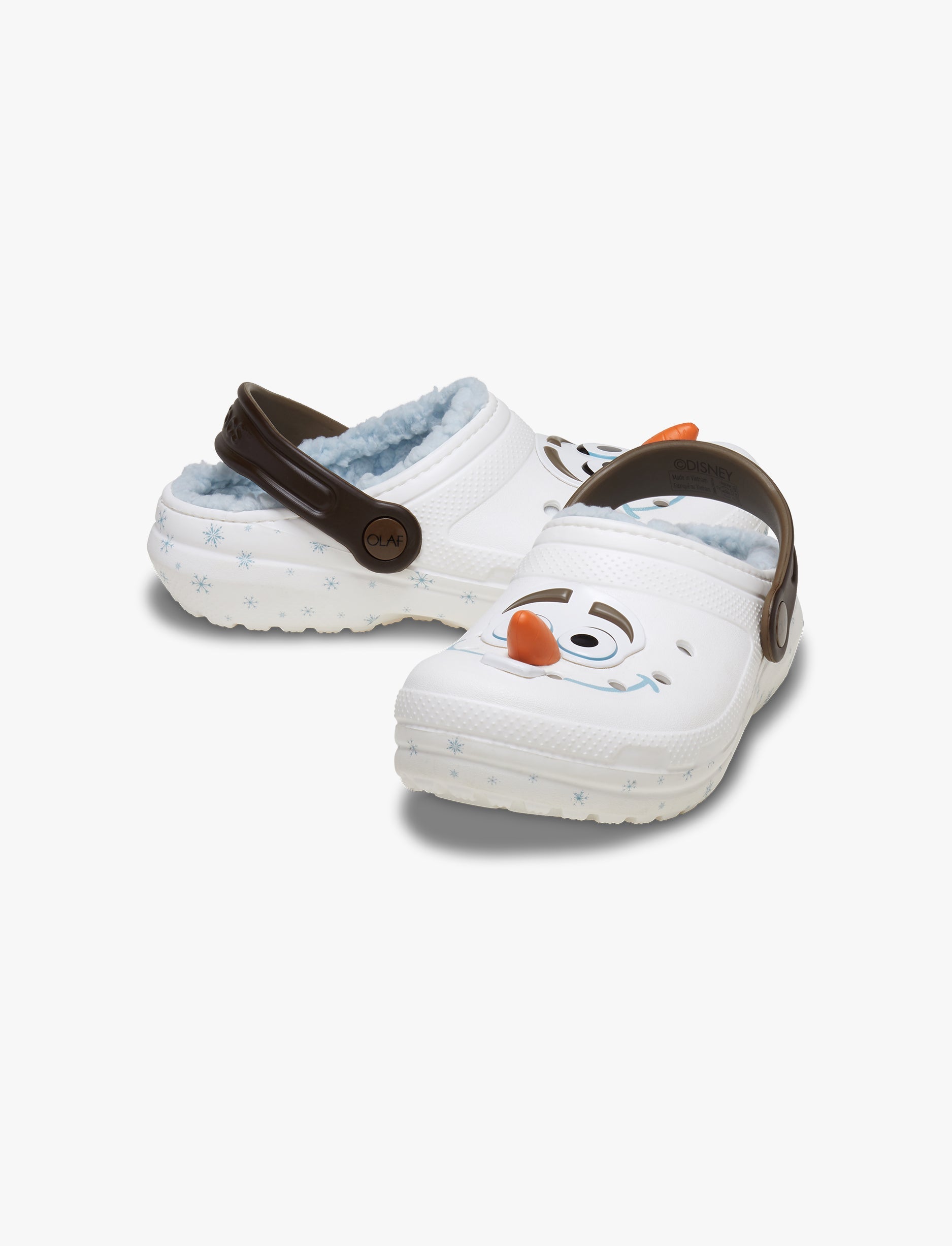 Crocs Toddlers' Disney Frozen Olaf Lined Classic Clog T - כפכפים פרוותיים קרוקס פרוזן אולף לילדים מידות קטנות