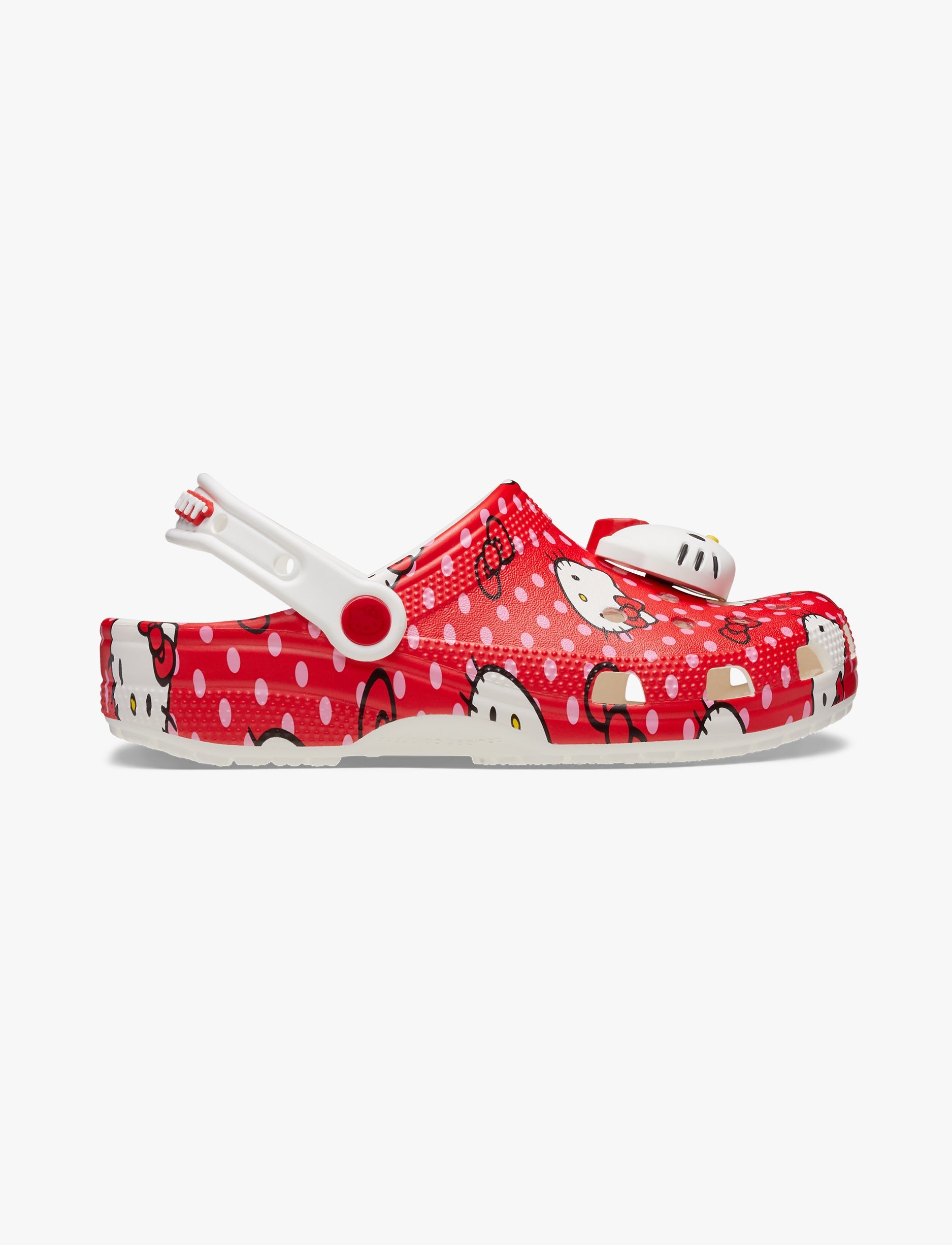 Crocs Hello Kitty Red Classic Clog- כפכפי קרוקס קלוג הלו קיטי לנשים בצבע אדום/לבן