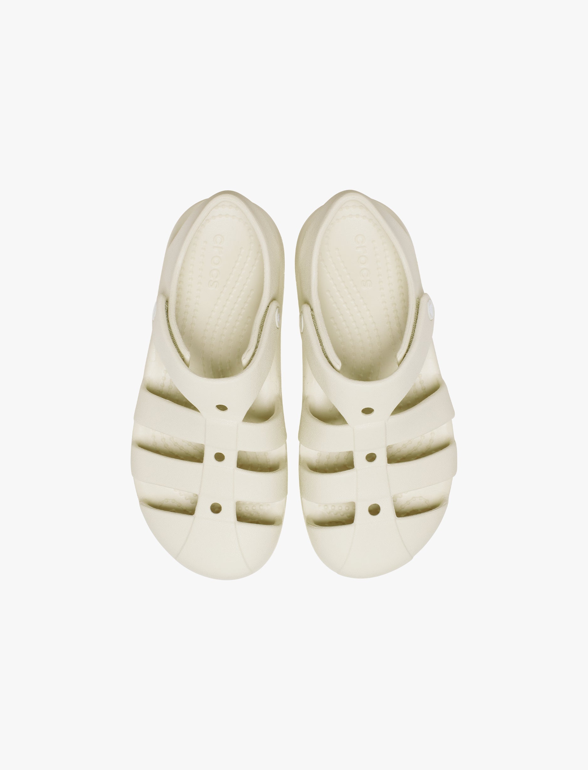 Crocs Classic Fisherman T - סנדלי קרוקס פישרמן לבנות בצבע אבן חול מידות קטנות