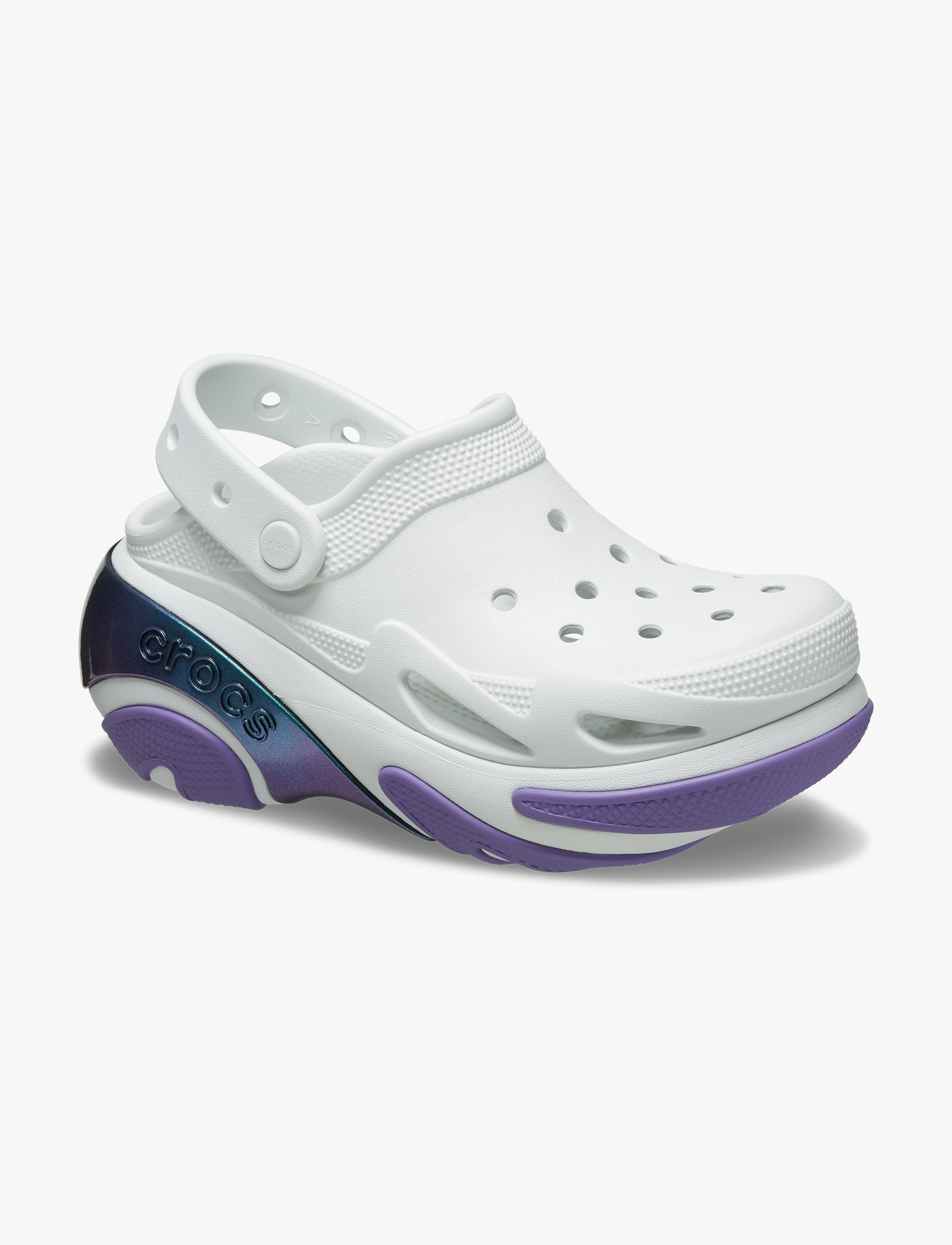 Crocs Bubble Crush Reflector Clog - כפכפי פלטפורמה קלוג באבל קראש קרוקס לנשים בצבע כחול מון לייט