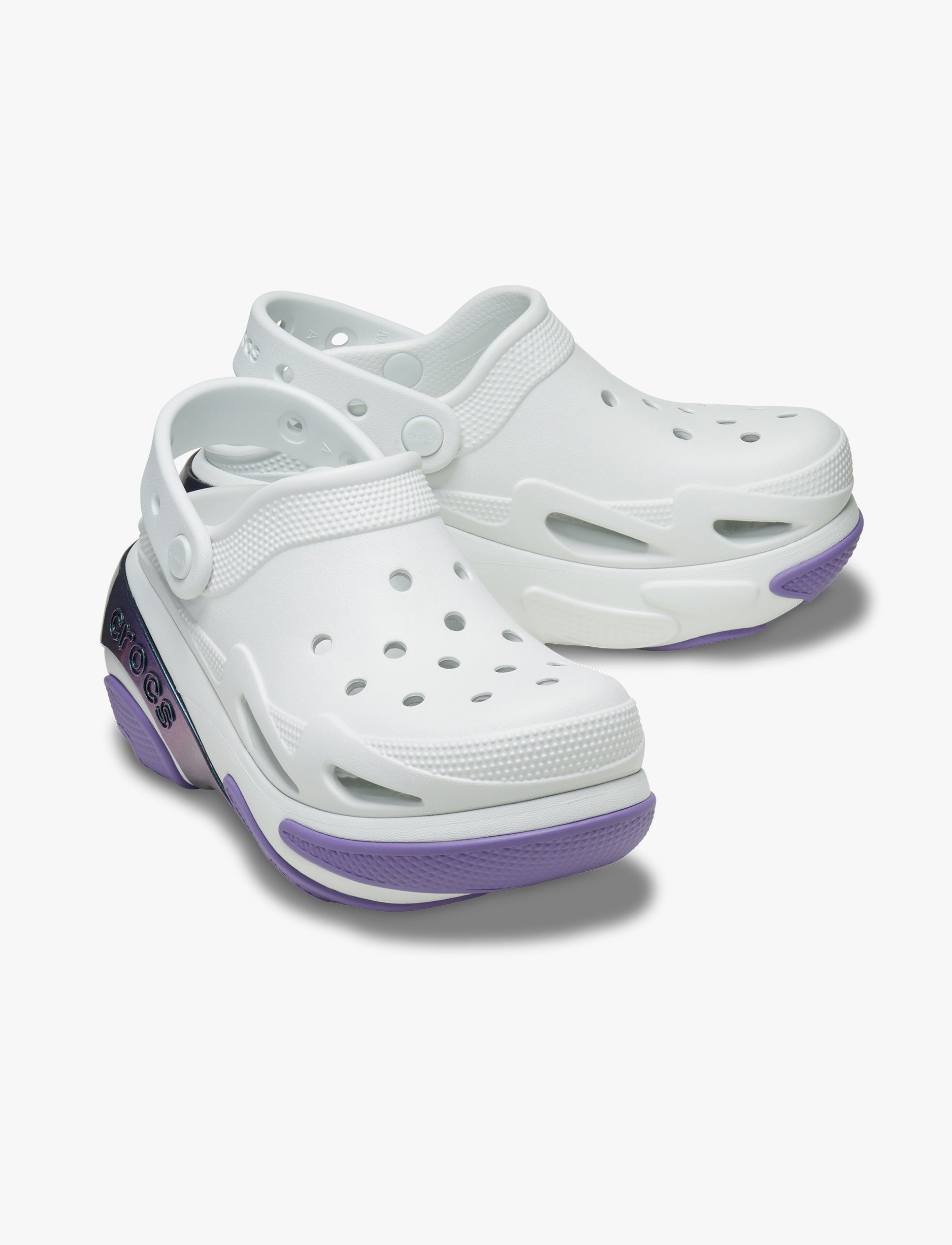Crocs Bubble Crush Reflector Clog - כפכפי פלטפורמה קלוג באבל קראש קרוקס לנשים בצבע כחול מון לייט