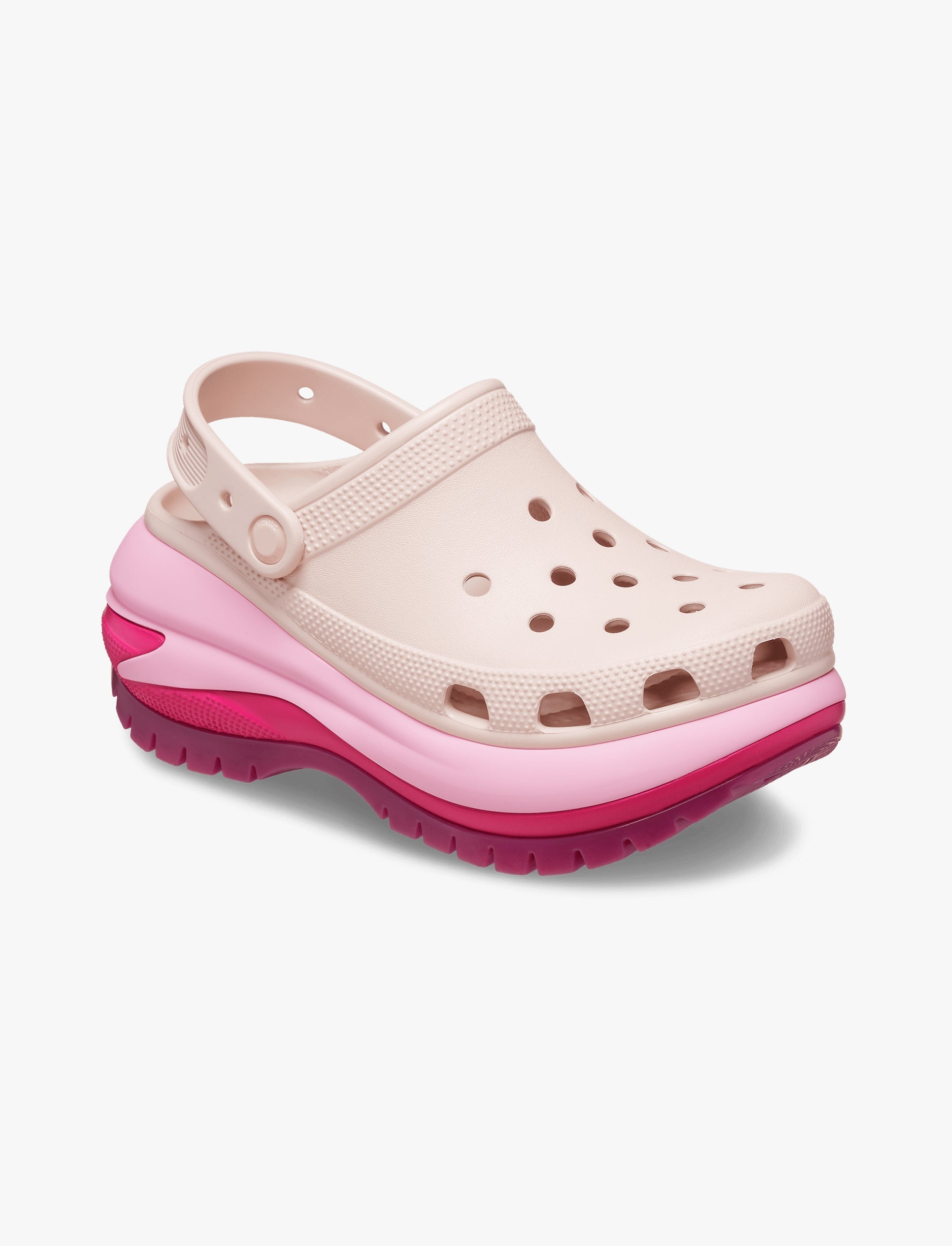 Crocs Mega Crush Matte Clog - כפכפי קרוקס פלטפורמה מגה קראש מאטל לנשים בצבע קוורץ/מולטי