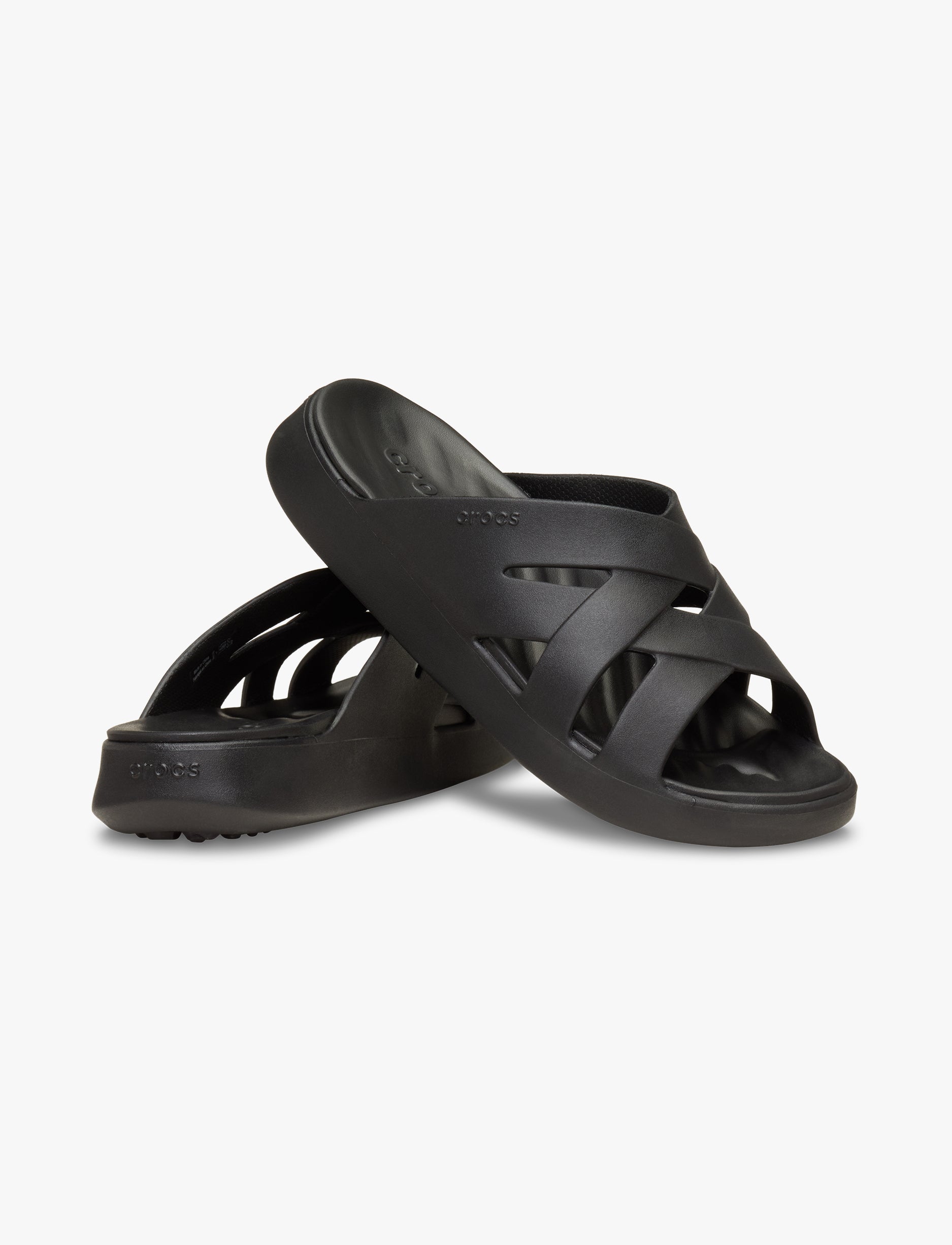 Crocs Getaway Weave Slide - כפכפי סלייד קרוקס לנשים בצבע שחור