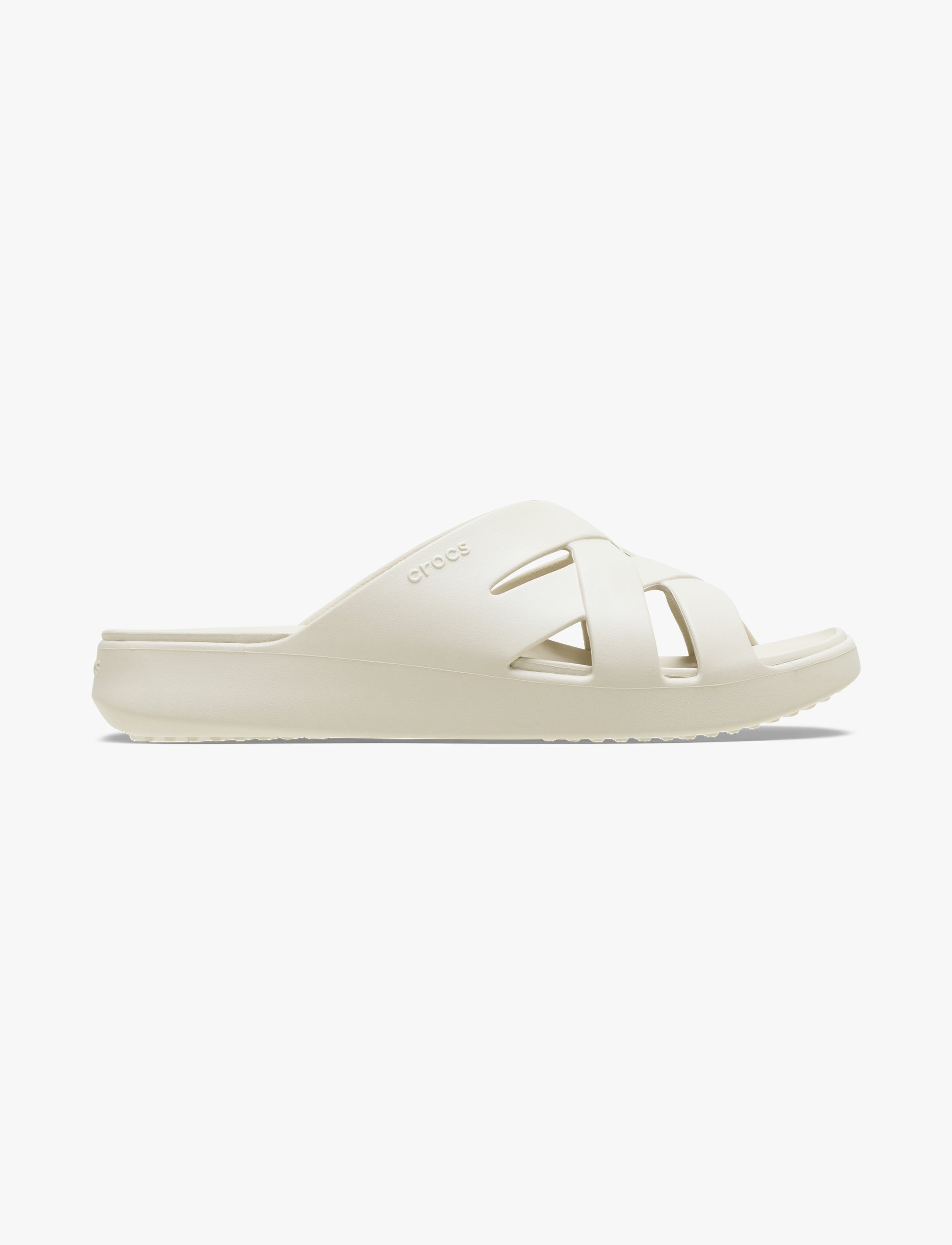 Crocs Getaway Weave Slide - כפכפי סלייד קרוקס לנשים בצבע אבן חול