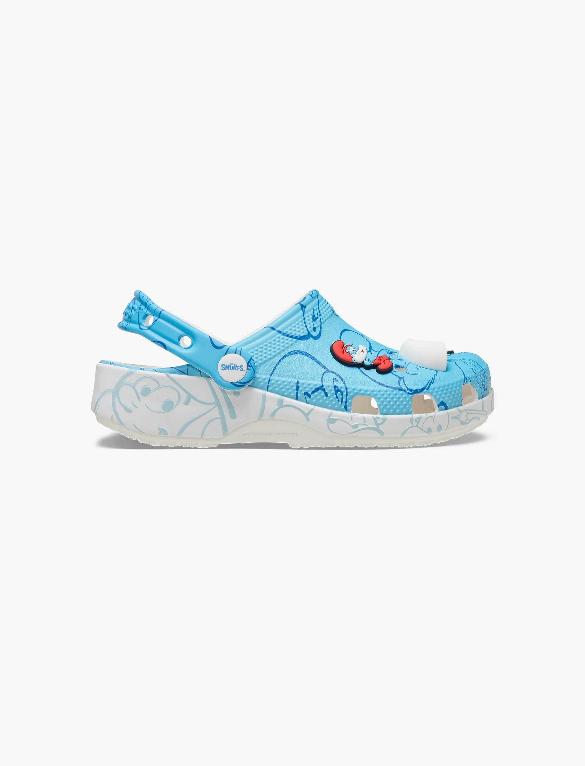 Crocs Smurfs Classic Clog K - כפכפי קרוקס קלוג הדרדסים לילדים בצבע תכלת/לבן