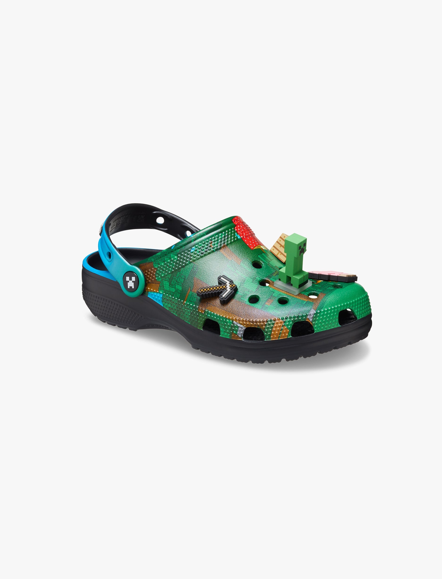 Crocs Minecraft Classic Clog -כפכפי קרוקס קלוג מיינקרפט בצבע ירוק/שחור