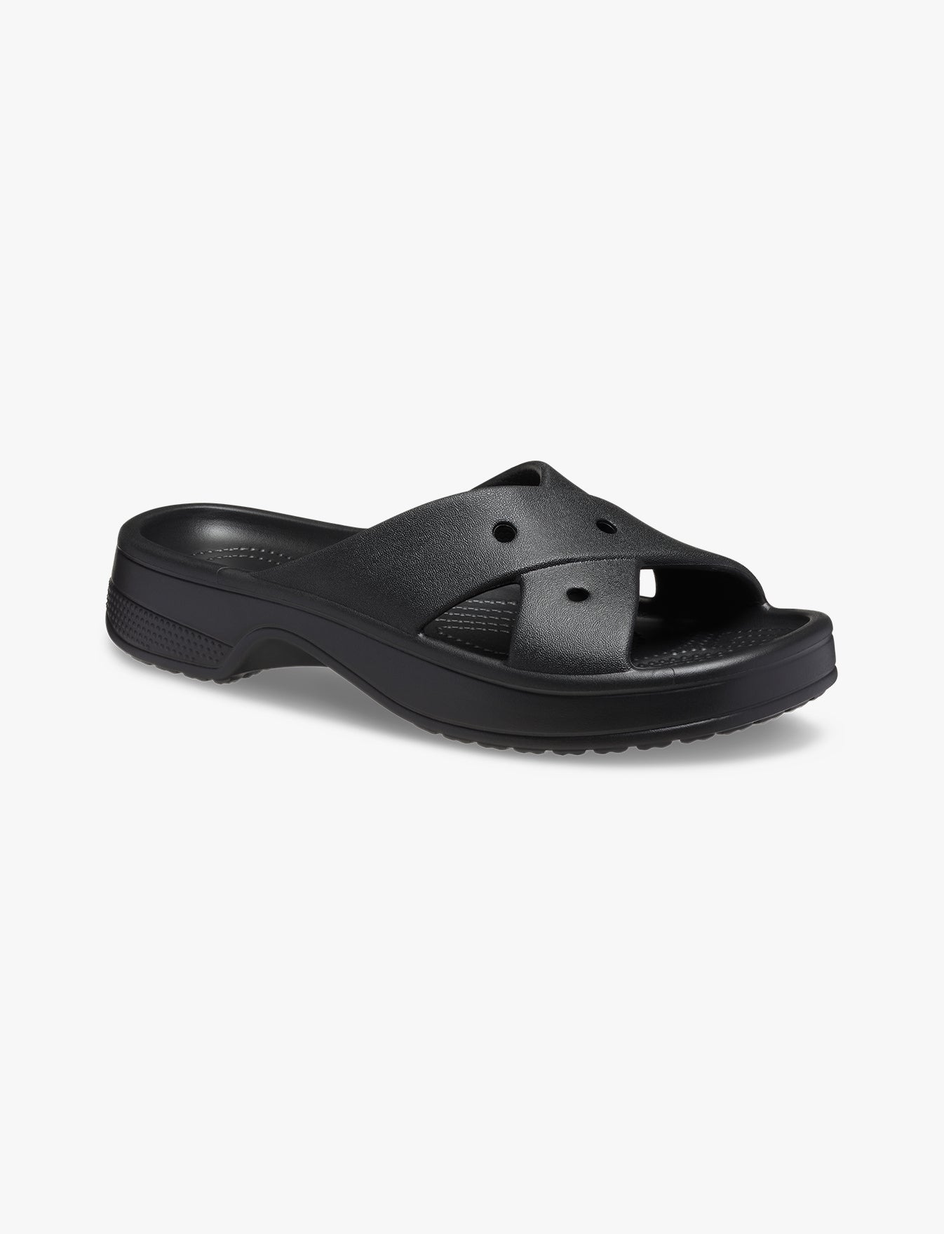 Crocs Classic Women's Cross Strap - כפכפי קרוקס לנשים בצבע שחור