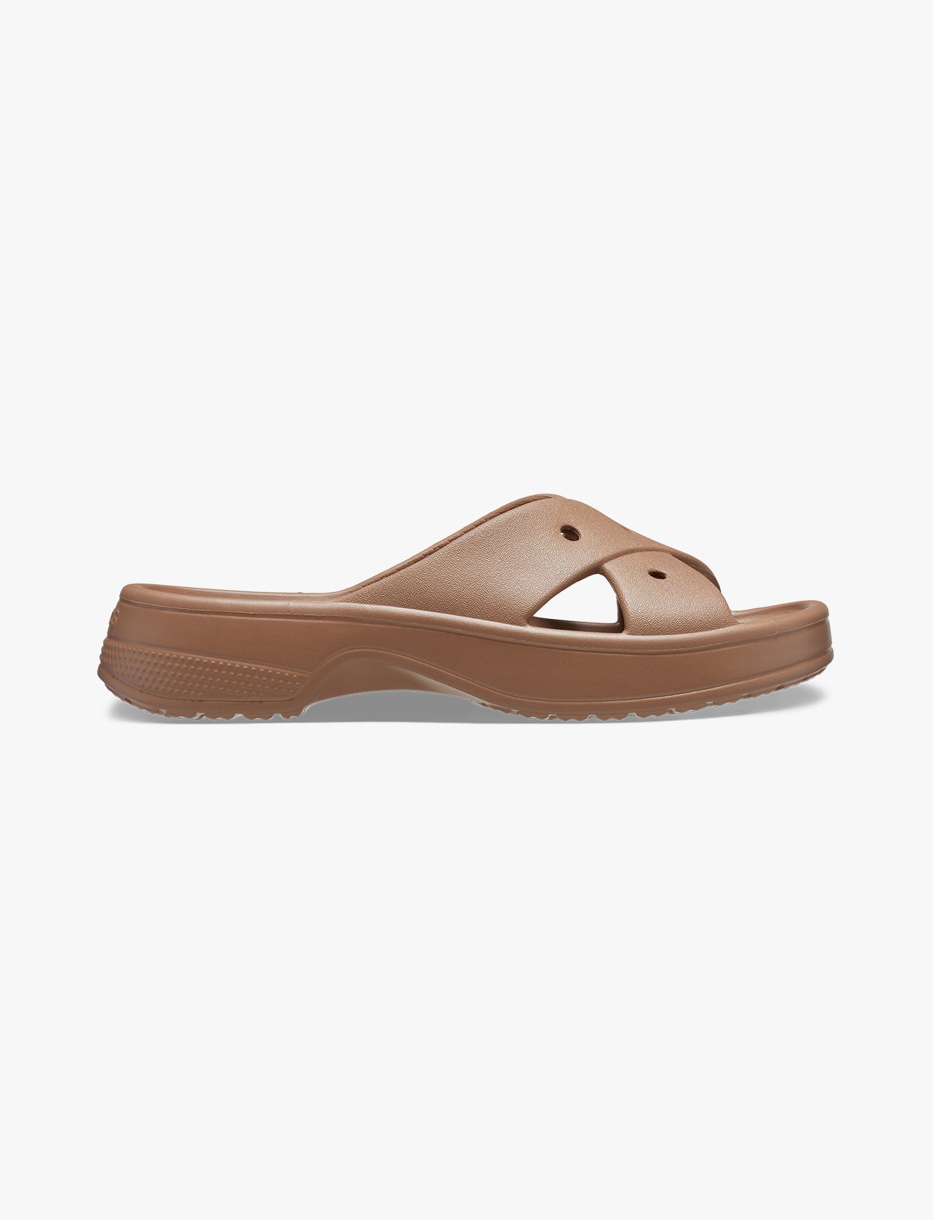 Crocs Classic Women's Cross Strap - כפכפי קרוקס לנשים בצבע חום
