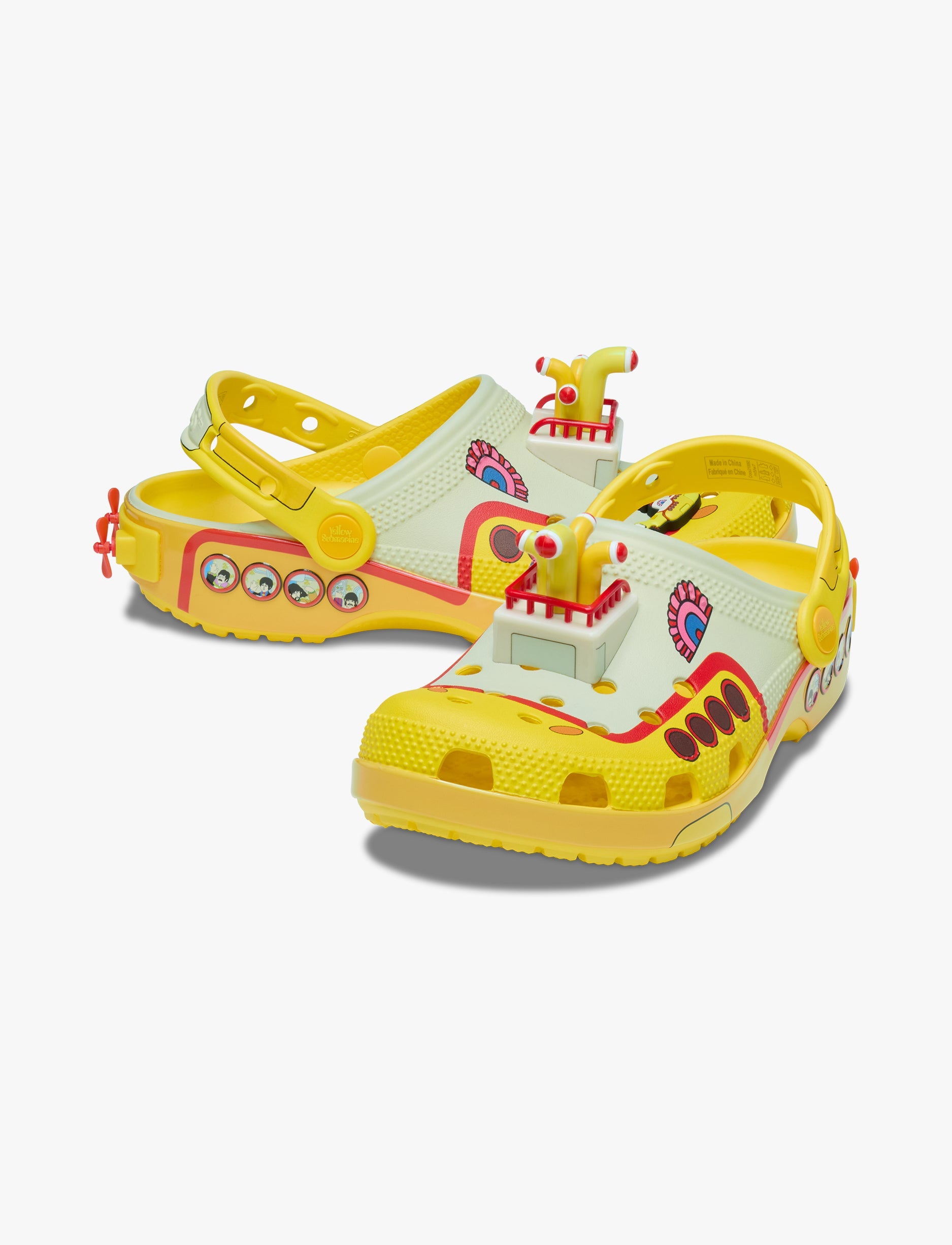 Crocs Beatles Yellow Submarine Classic Clog - כפכפי קרוקס קלוג דגם הביטלס בצבע צהוב/קרם