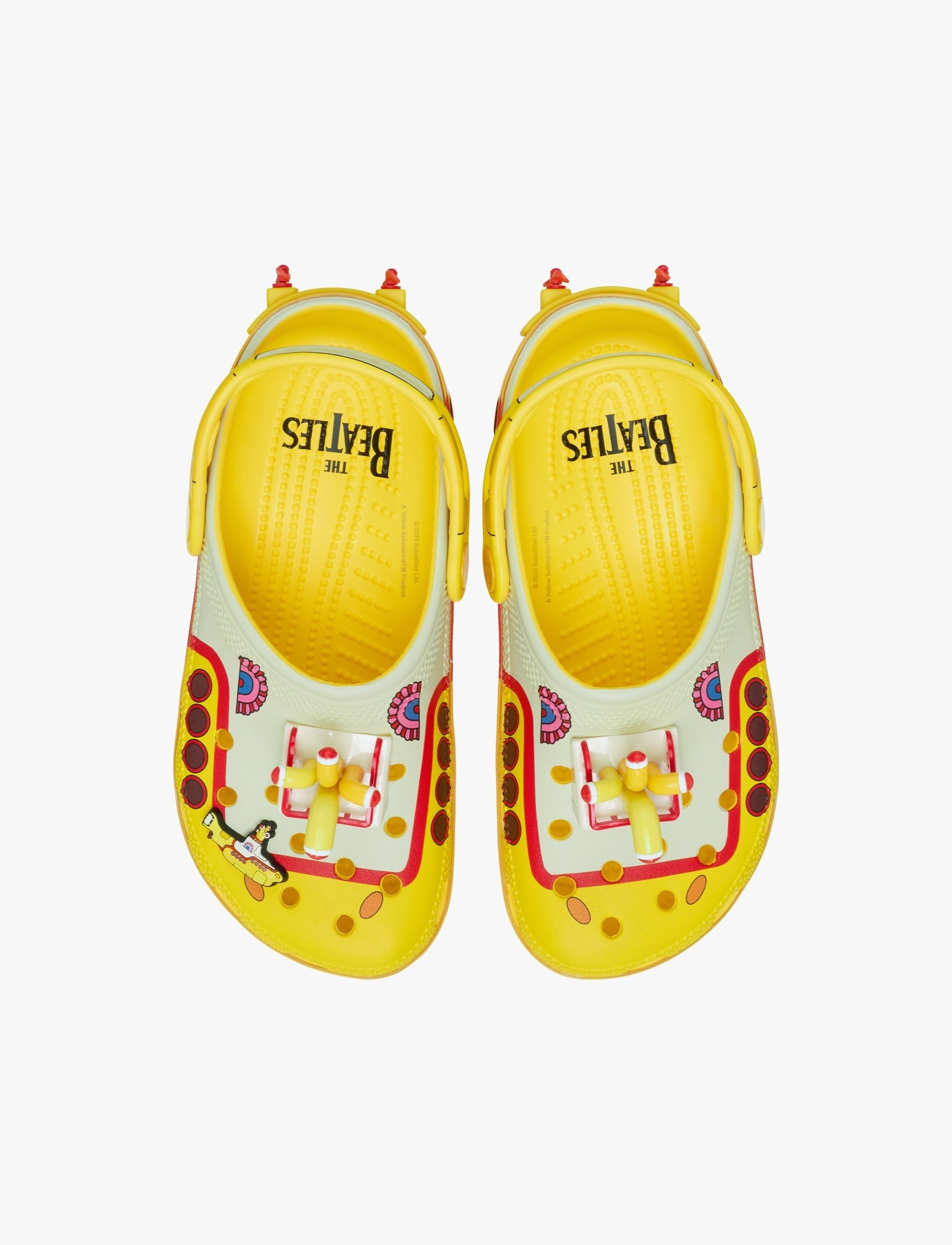 Crocs Beatles Yellow Submarine Classic Clog - כפכפי קרוקס קלוג דגם הביטלס בצבע צהוב/קרם