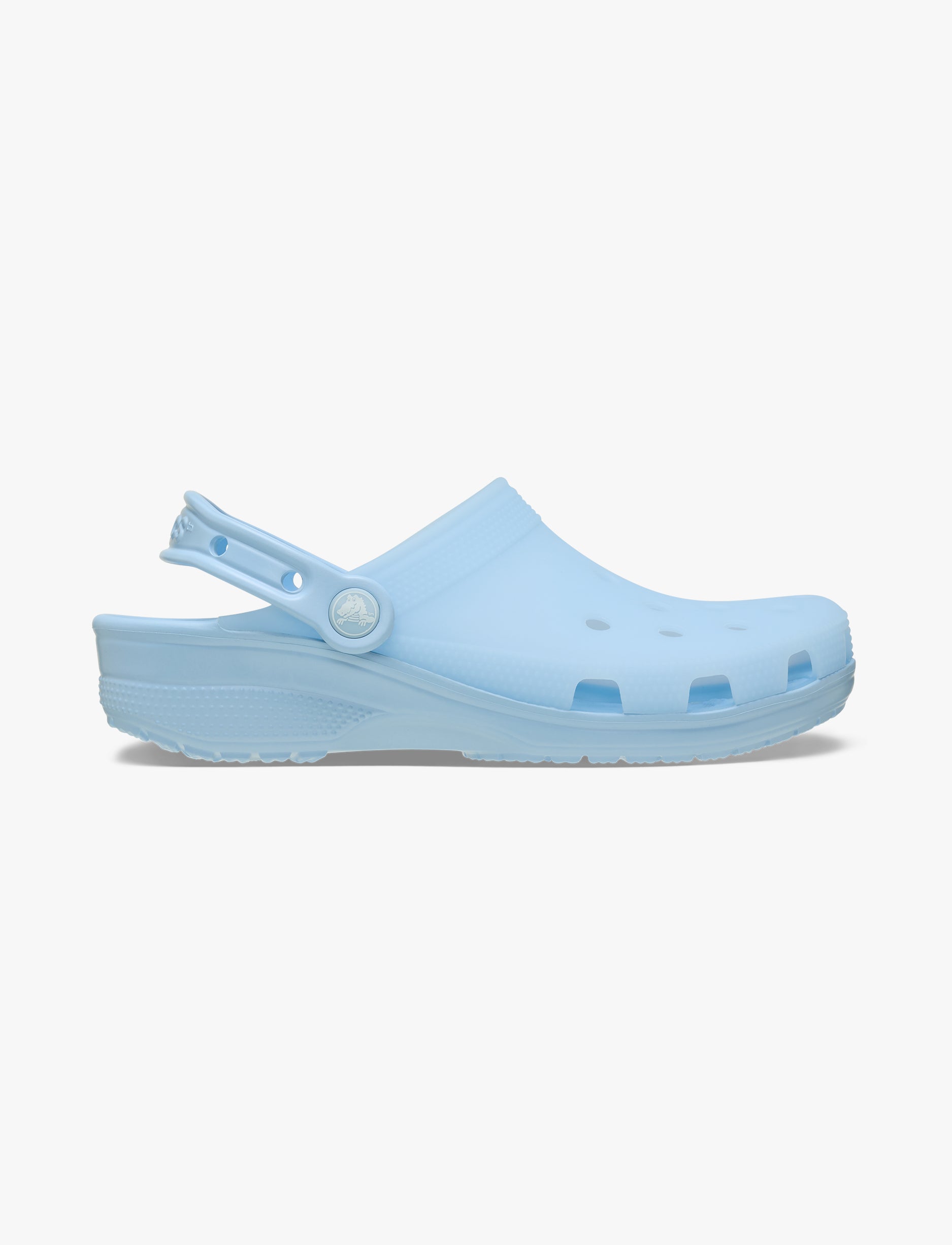 Crocs Classic Frosted Clog - כפכפי קלוג קרוקס בגימור שקוף-מט בצבע כחול-סגלגל