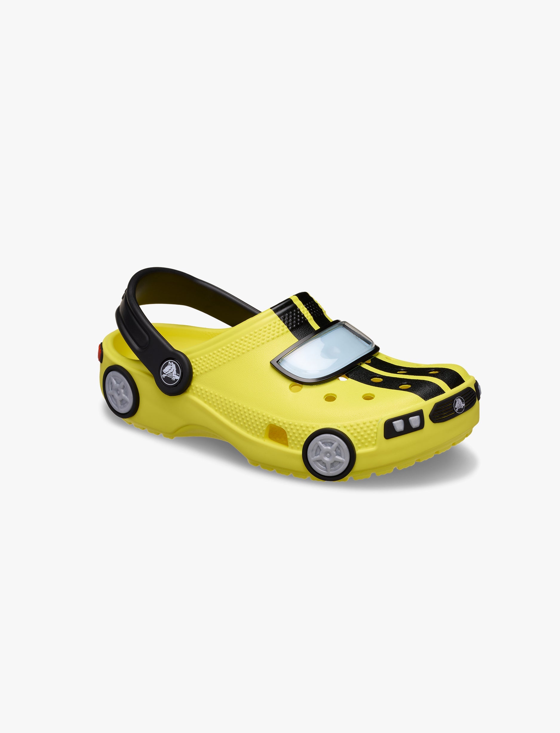 Crocs Classic IAM Race Car Clog T - כפכפי קלוג קרוקס לילדים בעיצוב מכונית מירוץ בצבע צהוב/שחור