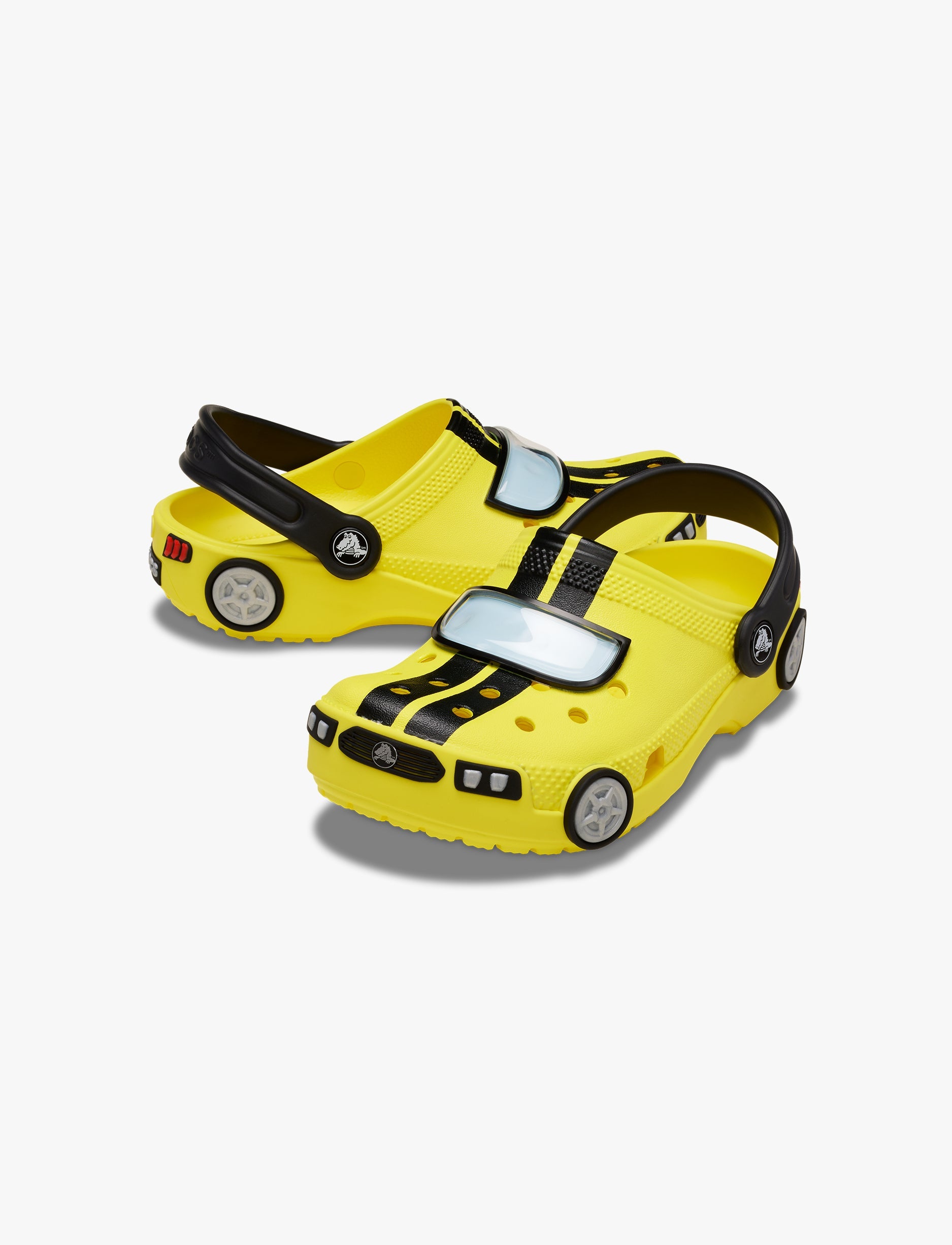 Crocs Classic IAM Race Car Clog T - כפכפי קלוג קרוקס לילדים בעיצוב מכונית מירוץ בצבע צהוב/שחור