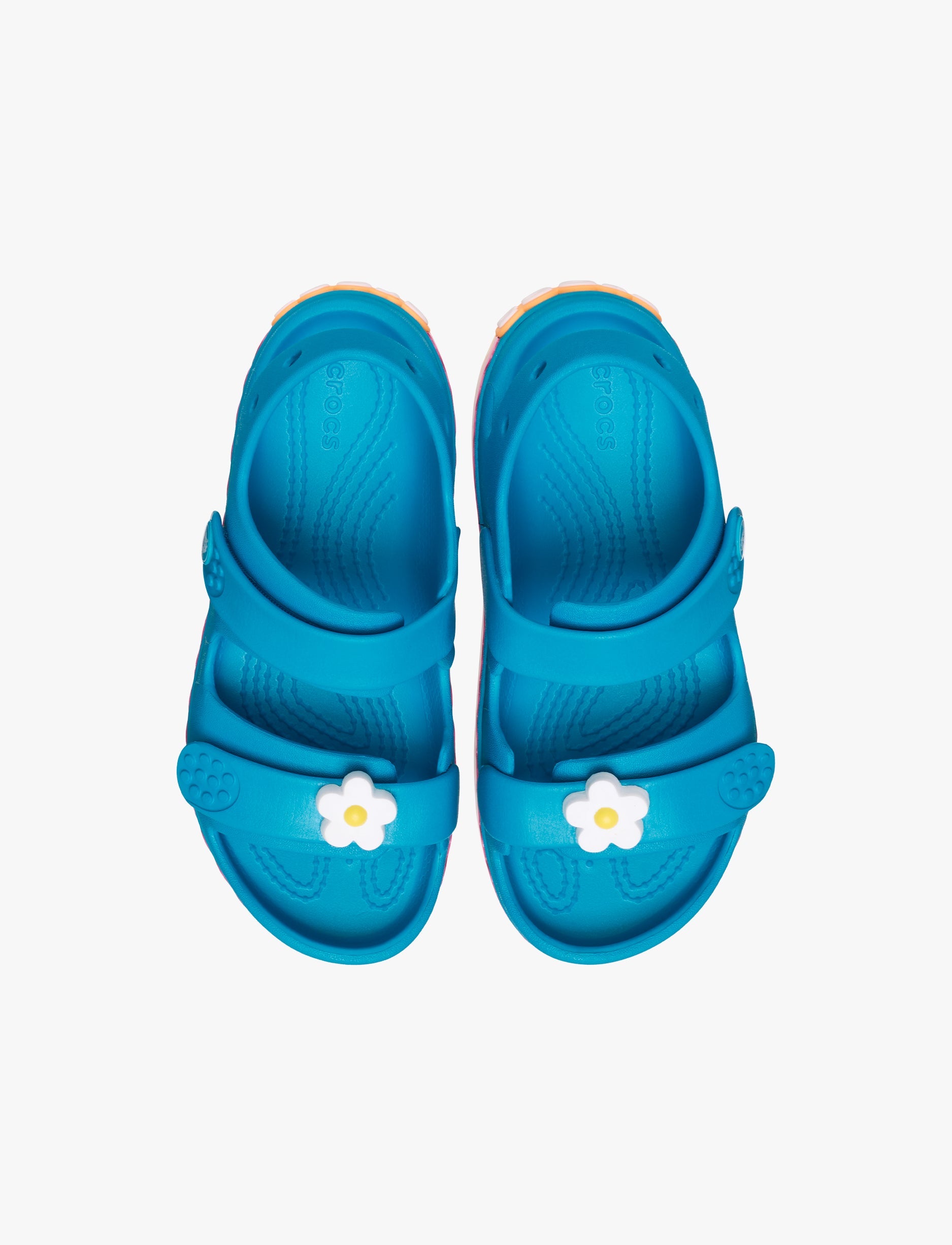 Crocs Crocband Cruiser Ric Rac T - סנדלי קרוקס לילדים בצבע כחול סוליה צבעונית