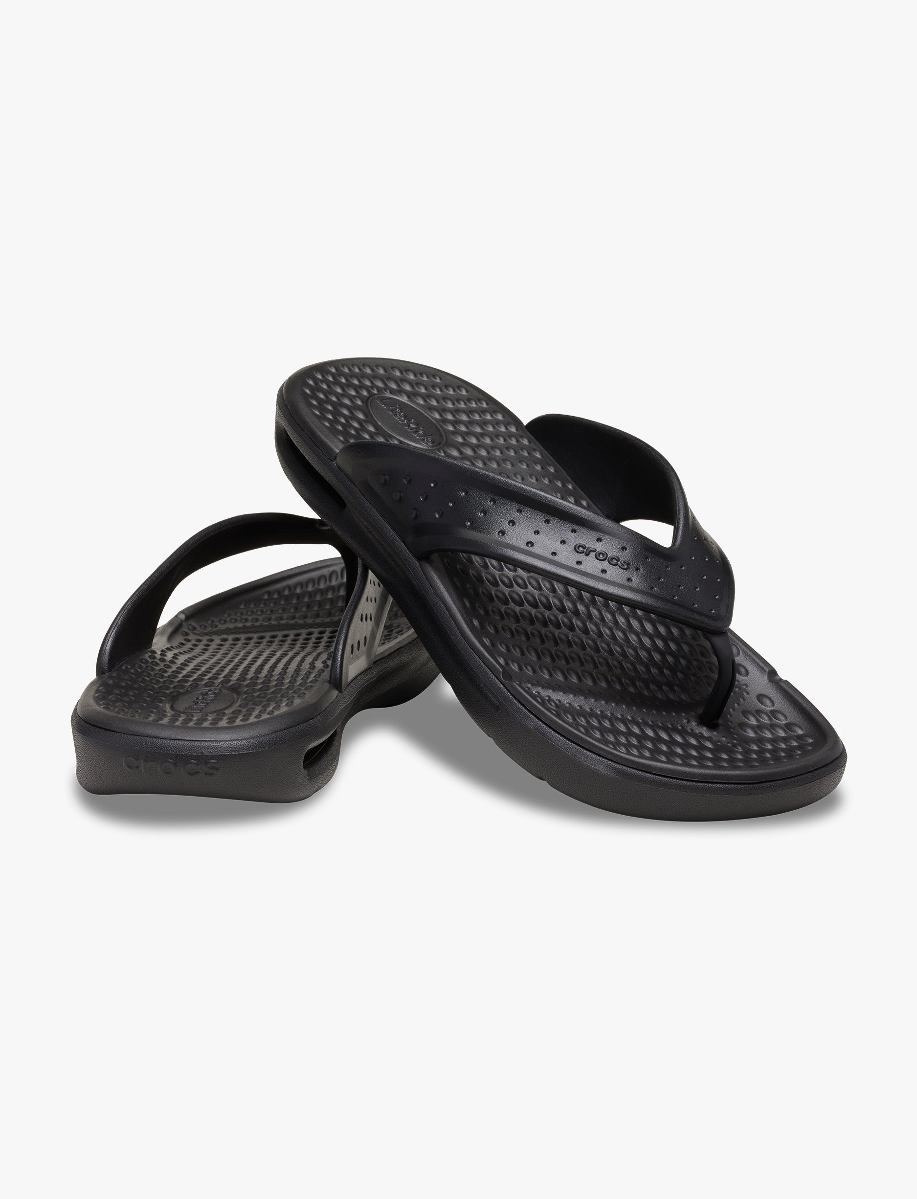 Crocs In Motion Flip - כפכפי אצבע קרוקס בצבע שחור/שחור