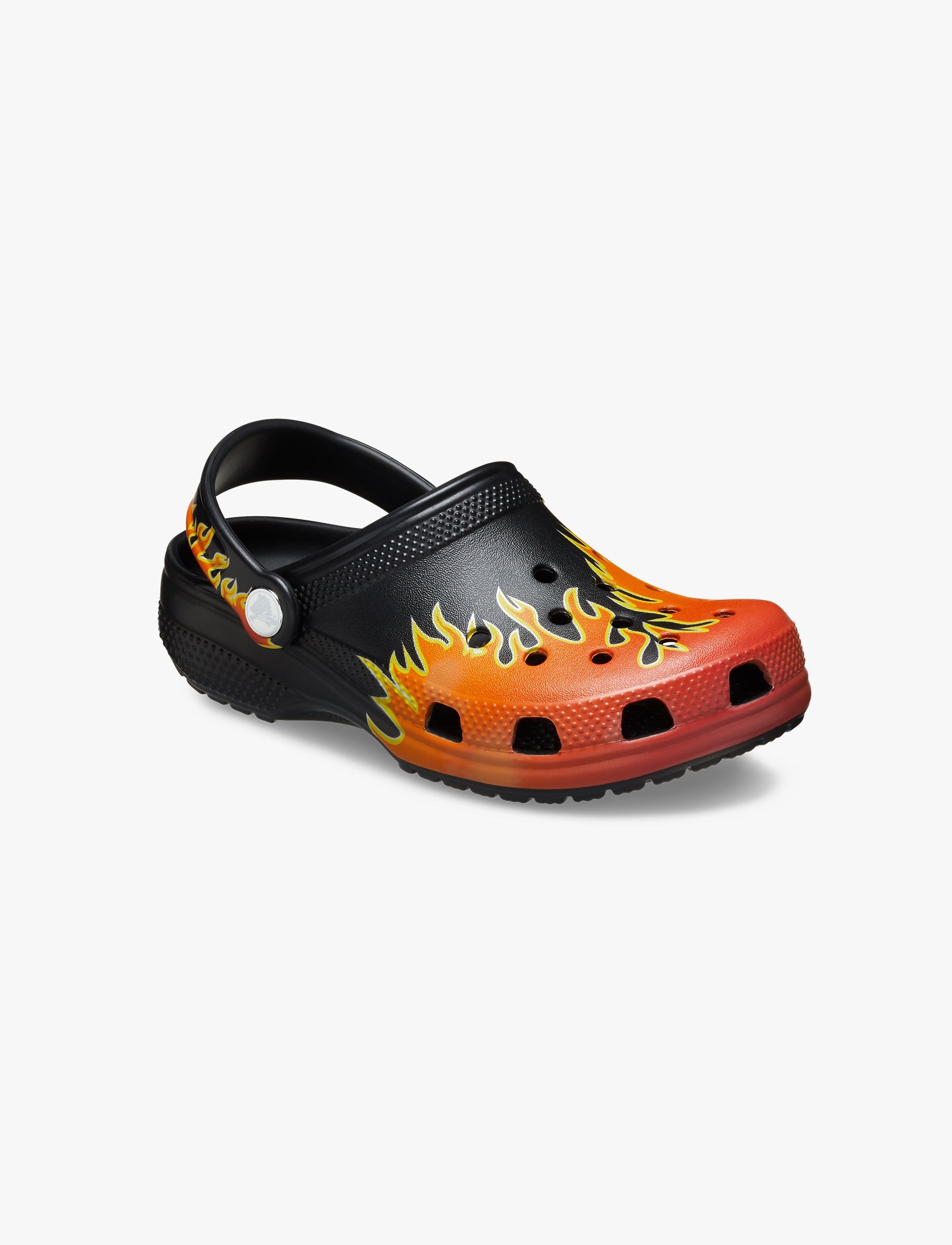 Crocs Classic Flames T - כפכפי קרוקס לילדים בצבע שחור/כתום מידות קטנות